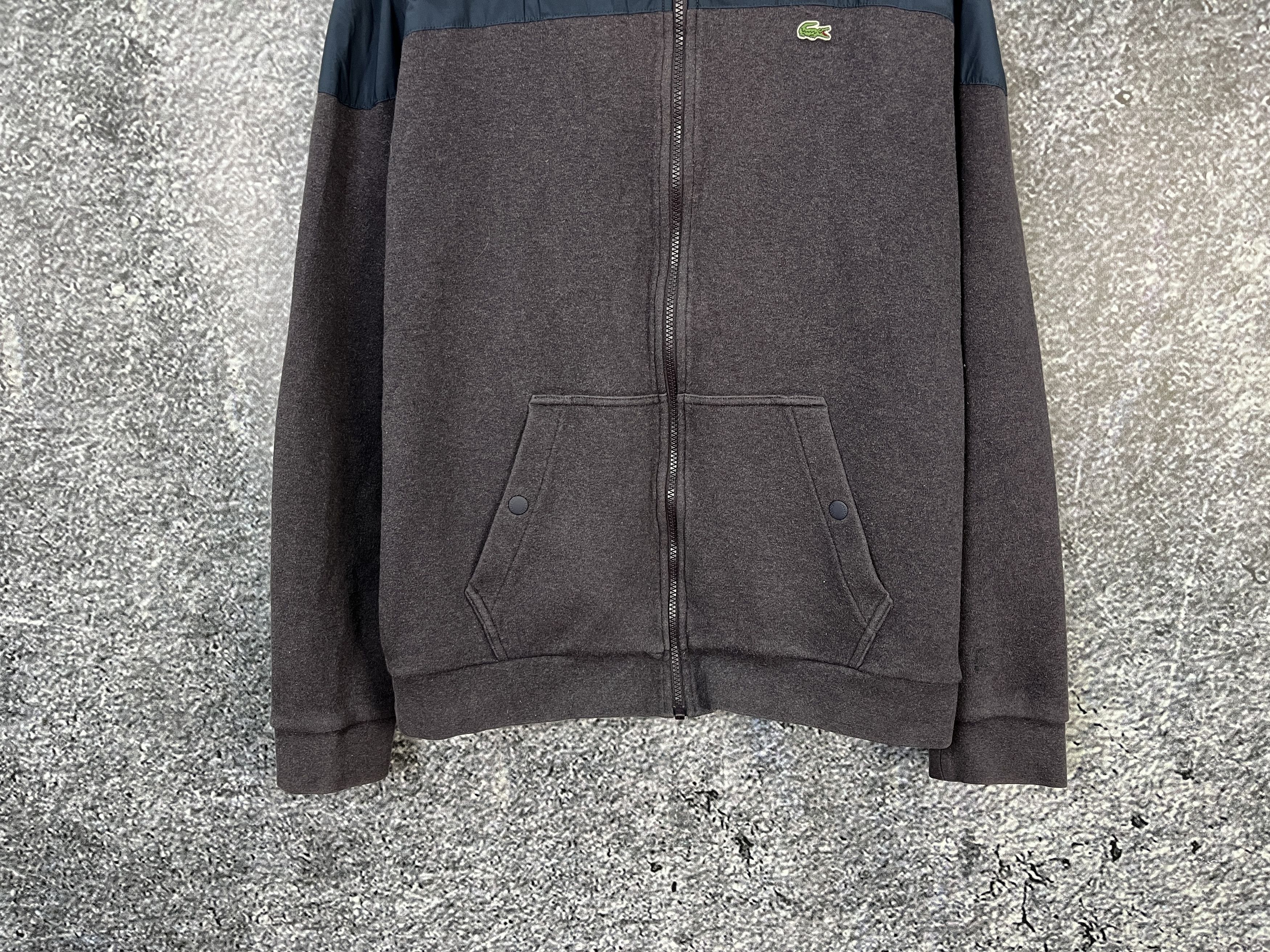 Lacoste Lacoste Colorblock Zip Hoodie Nylon Panel Crocodile Logo 3XL Size US XXL / EU 58 / 5 - 3 Thumbnail