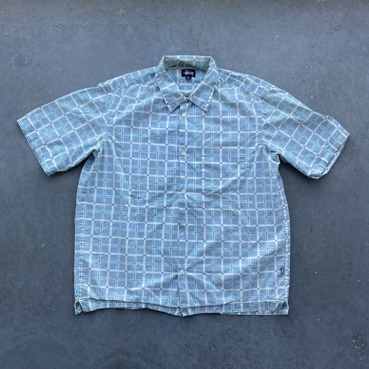 Vintage 2000s Stussy Long Sleeve Button Up Shirt Size L