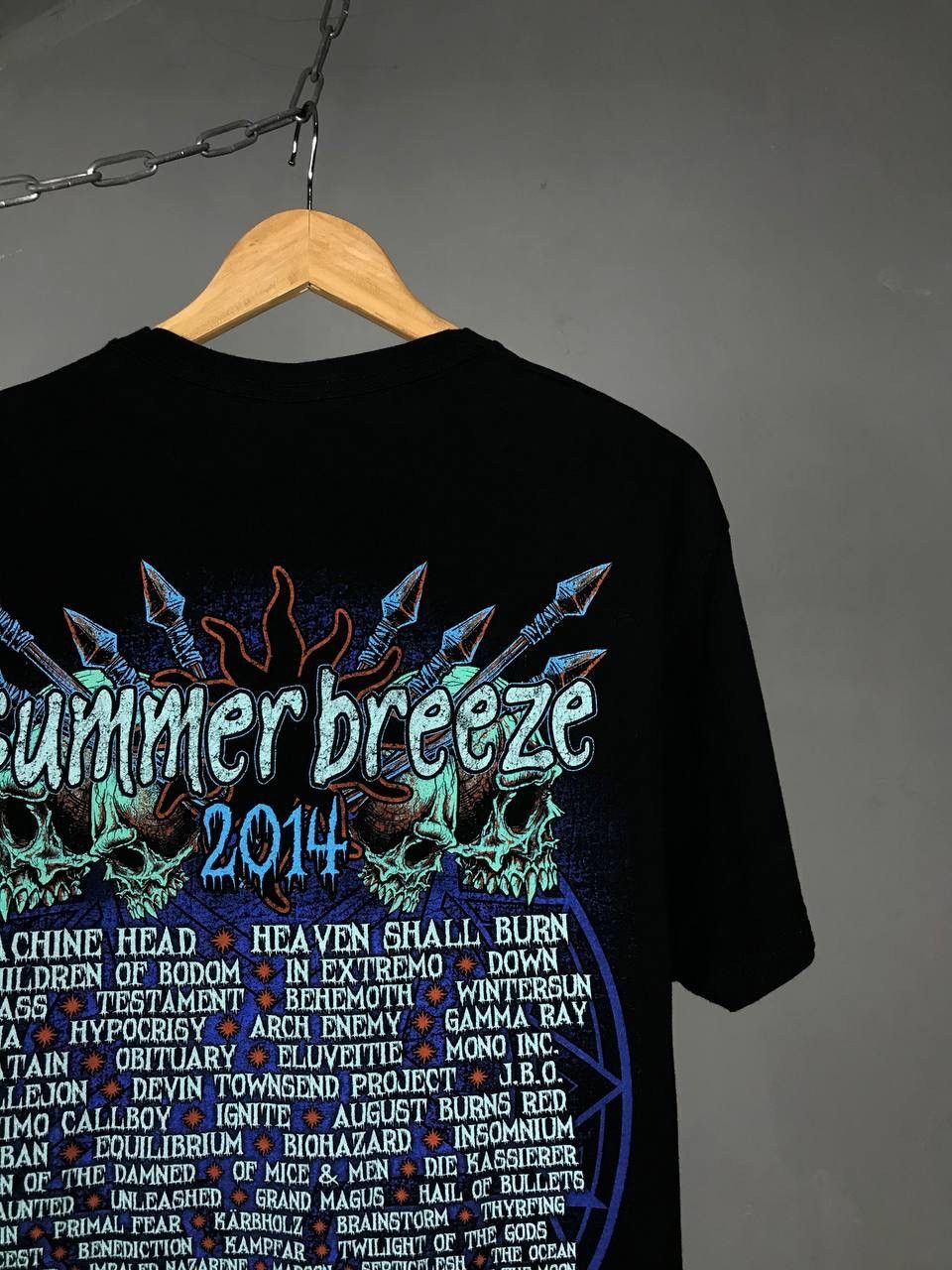 Band Tees Skull Summer Breeze 2014 vintage rock tour tee Size US L / EU 52-54 / 3 - 7 Thumbnail