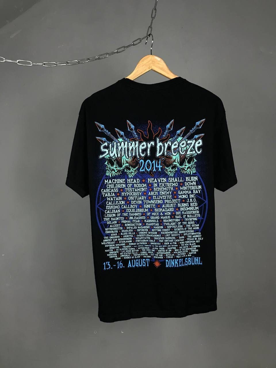 Band Tees Skull Summer Breeze 2014 vintage rock tour tee Size US L / EU 52-54 / 3 - 6 Thumbnail