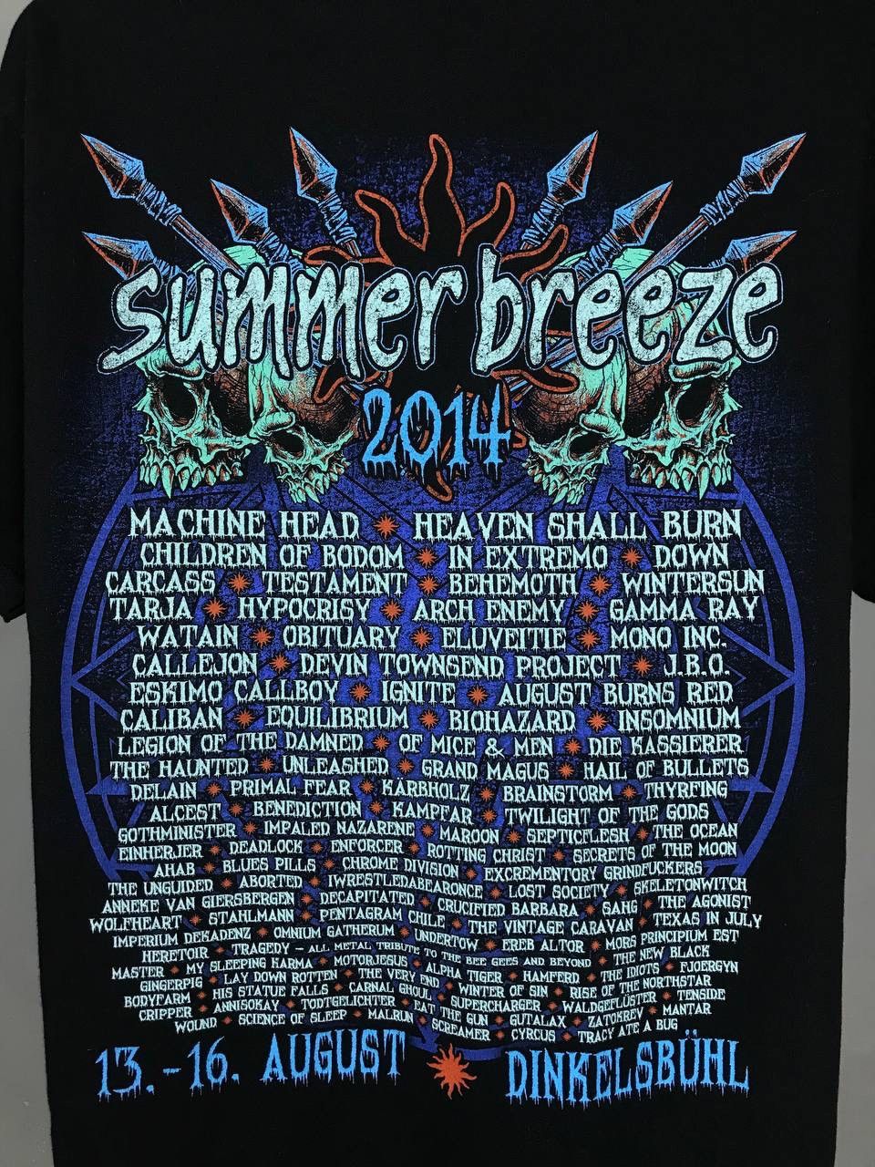 Band Tees Skull Summer Breeze 2014 vintage rock tour tee Size US L / EU 52-54 / 3 - 8 Thumbnail
