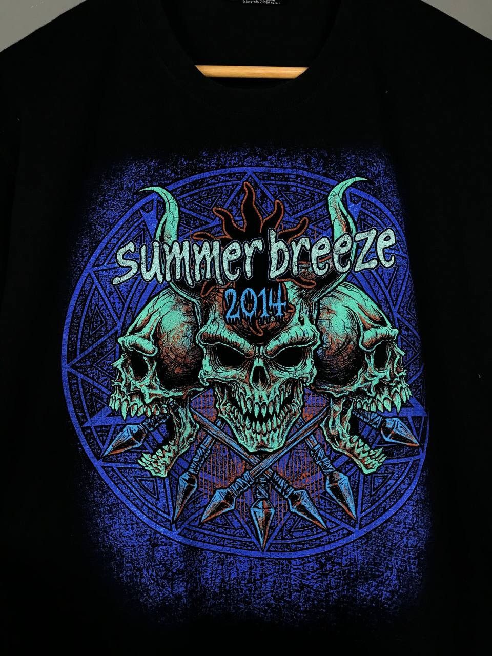 Band Tees Skull Summer Breeze 2014 vintage rock tour tee Size US L / EU 52-54 / 3 - 3 Thumbnail