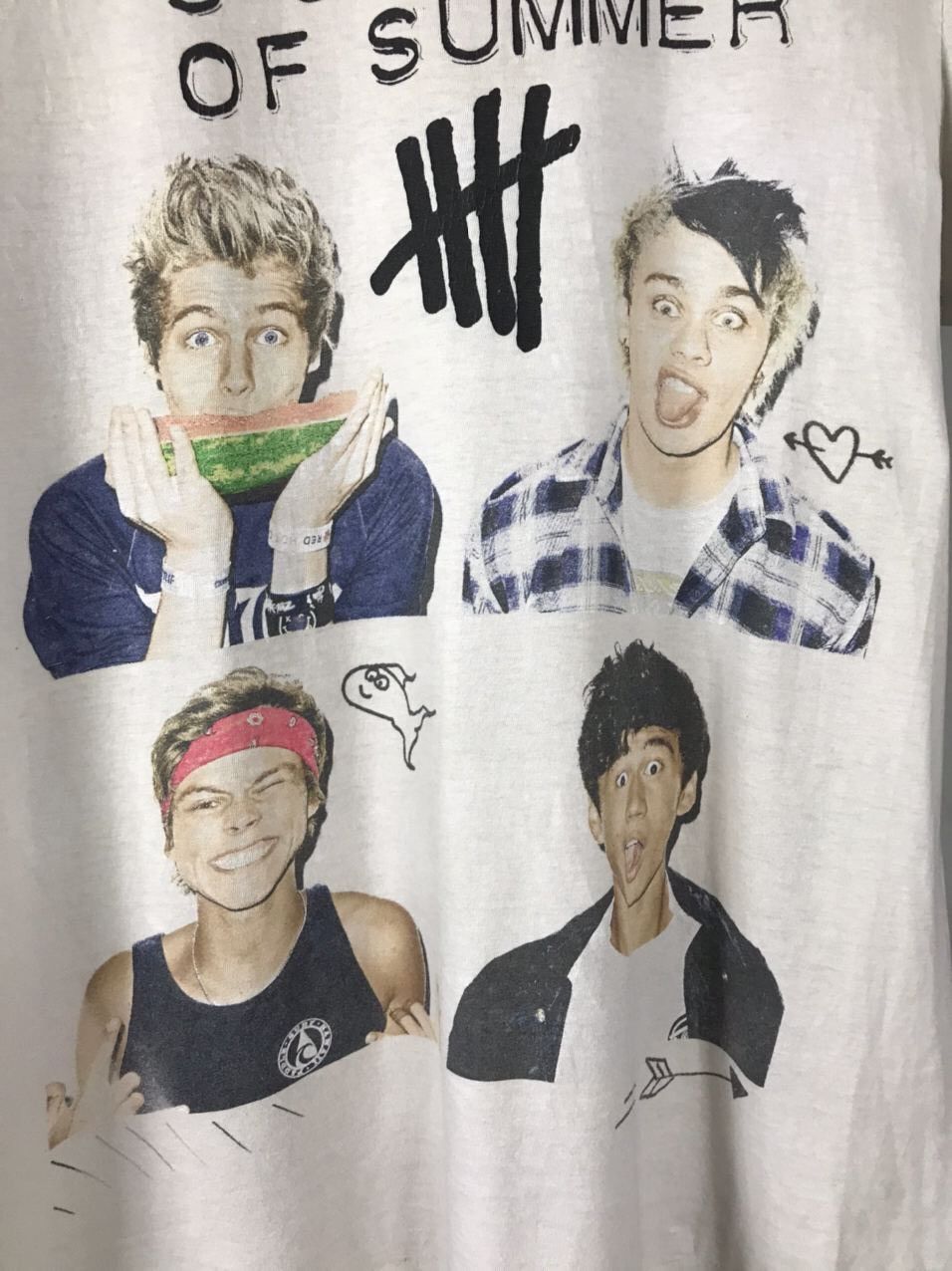 Band Tees × Vintage 5 Seconds Of Summer Vintage Band Tee Size US S / EU 44-46 / 1 - 4 Thumbnail