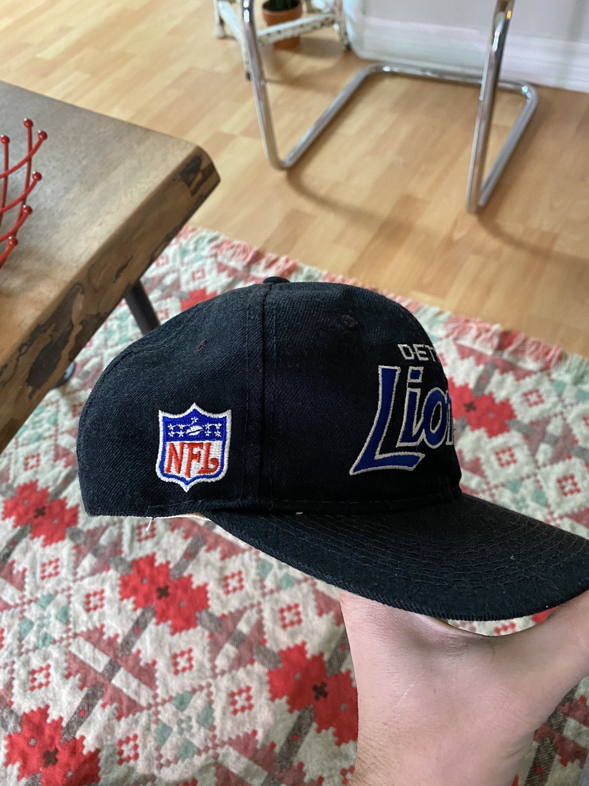 Vintage 1990s NFL Detroit Lions Lazer Black Dome Sports high quality Specialties Snapback Hat