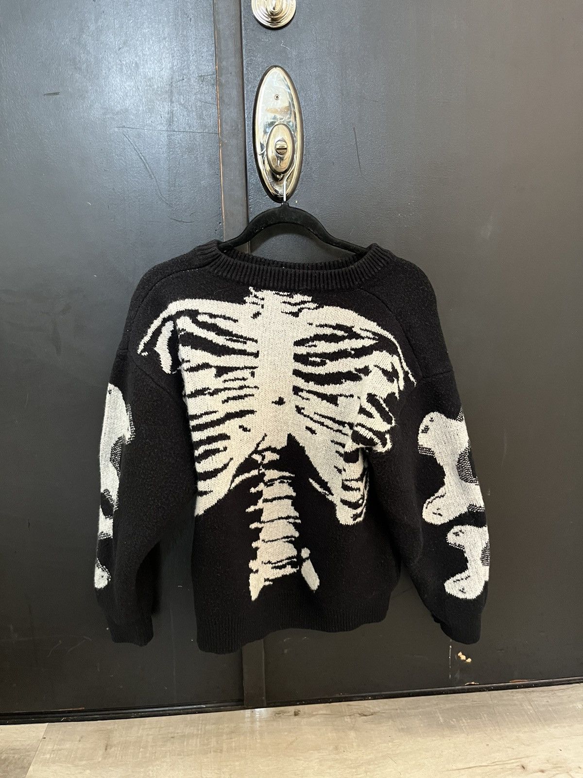 Streetwear Aelfric Eden Skeleton Pattern Knit Sweater Grailed