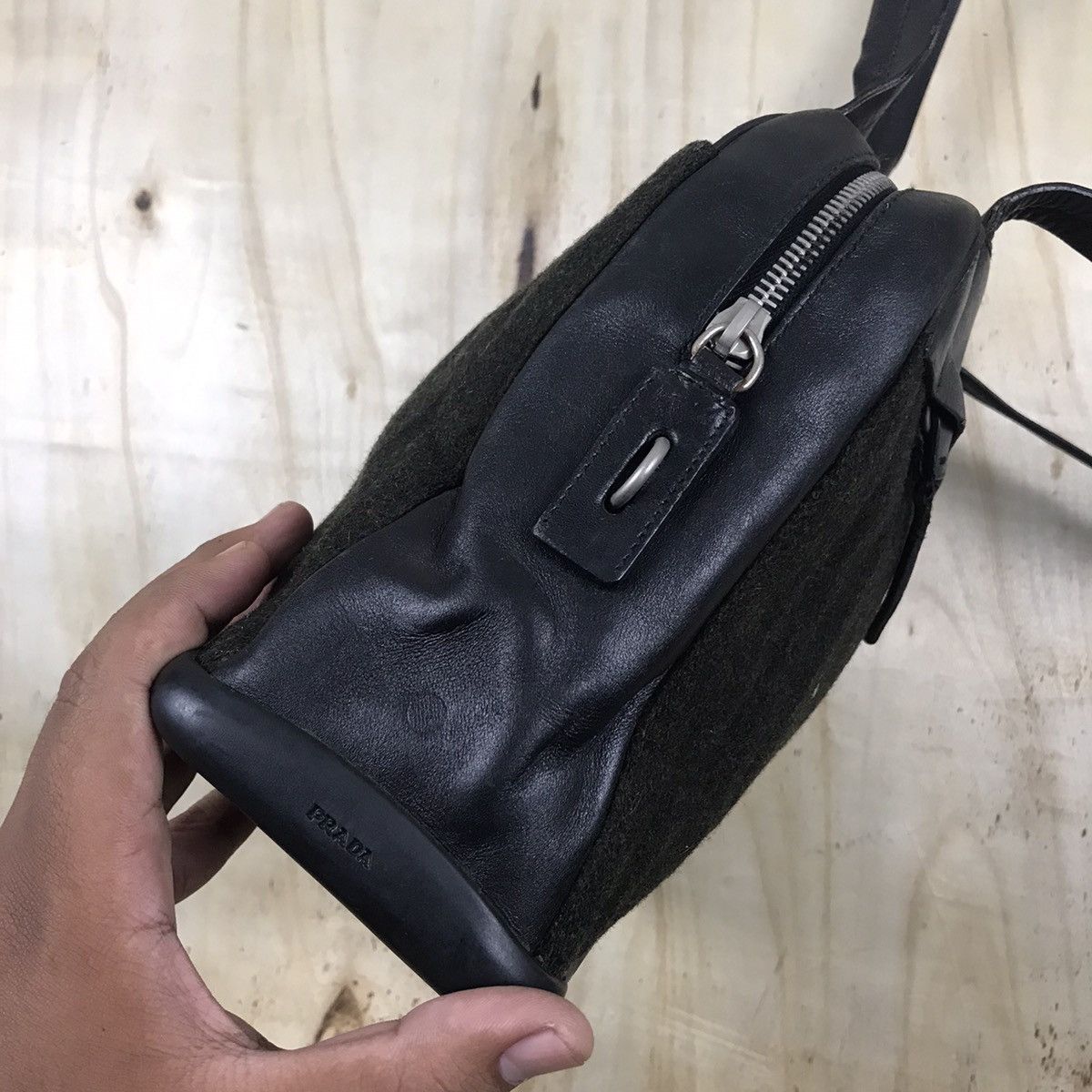 Prada Vintage Prada Dome Wool Handbag Size ONE SIZE - 4 Thumbnail