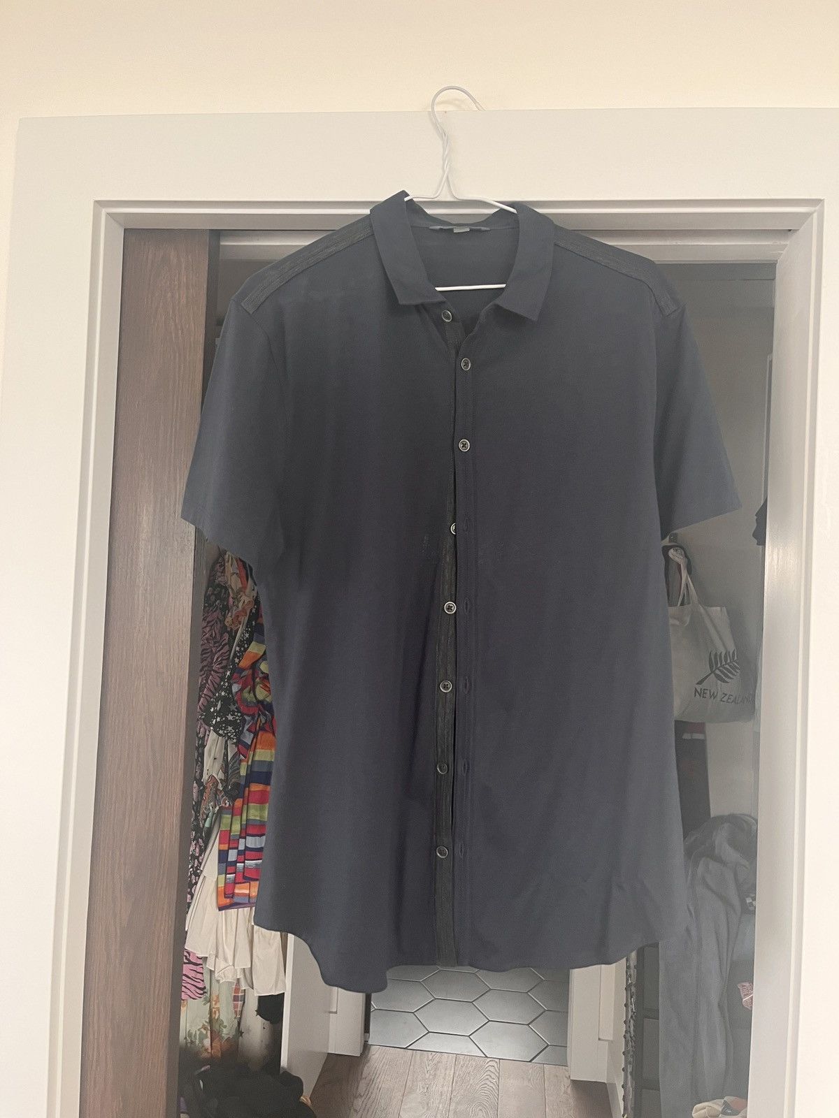 John Varvatos John varvatos knit short sleeve button down shirt Size US M / EU 48-50 / 2 - 1 Thumbnail