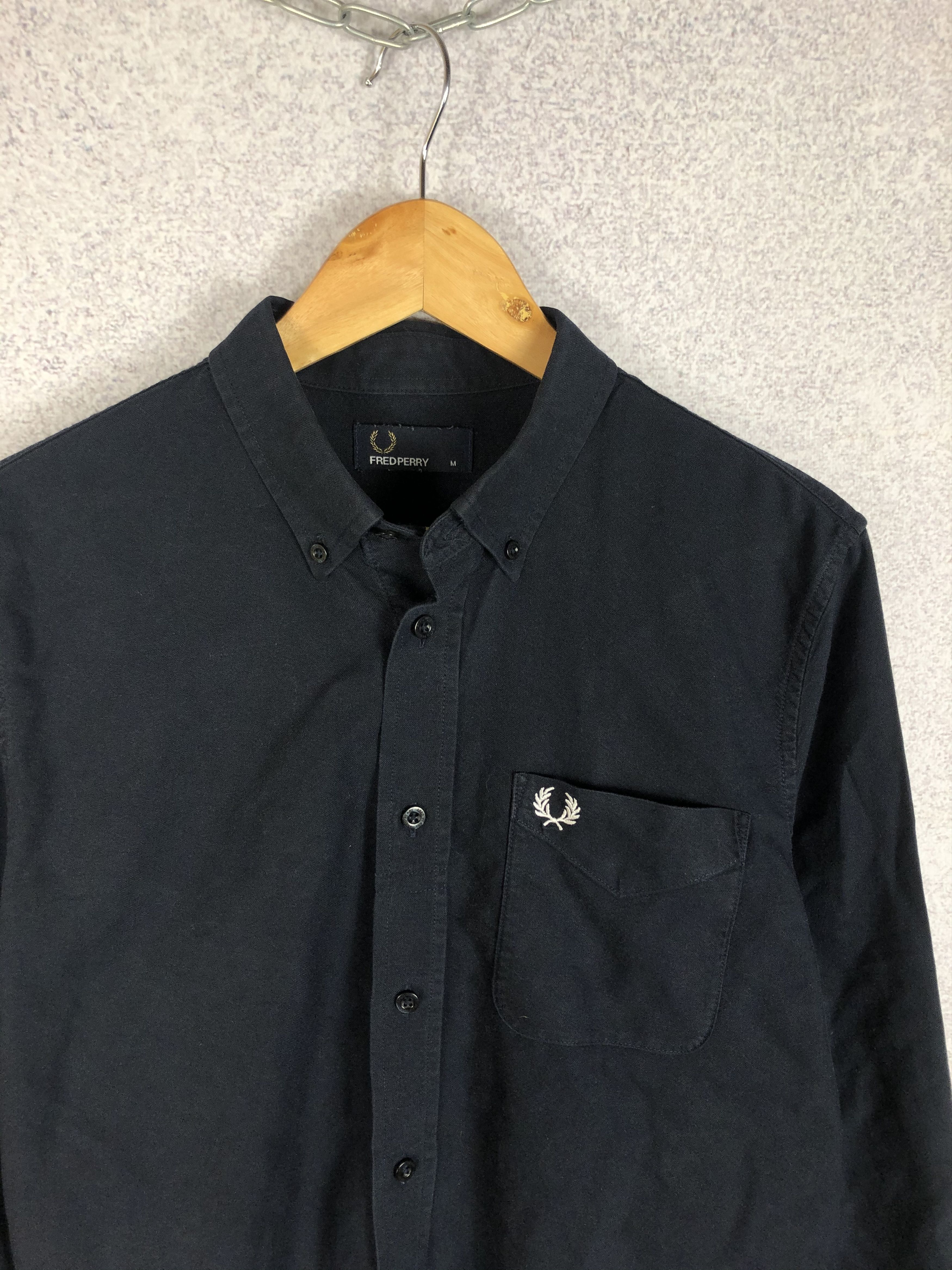 Fred Perry Vintage Fred Perry Black Shirt Longsleeve Size US M / EU 48-50 / 2 - 2 Thumbnail