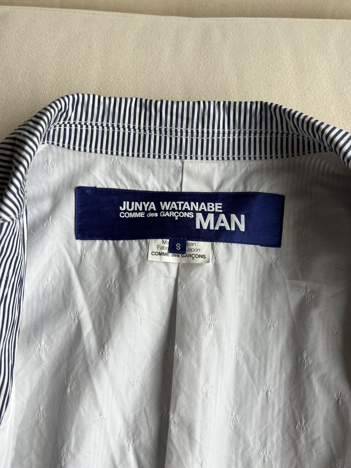 Comme des Garcons Rare Junya Watanabe x CDG Pinstriped Seersucker Blazer Size 36R - 3 Thumbnail