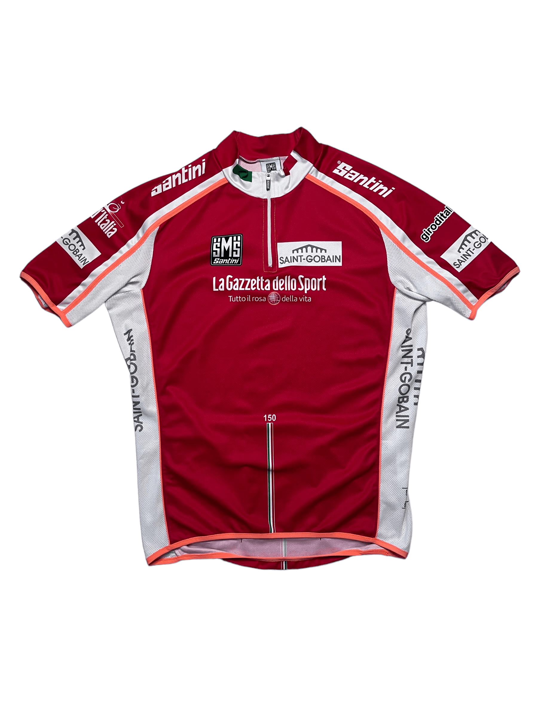 Maillot Cycliste Santini Giro D'Italia 1987 – Taille L, Vert, 1/4 Zip