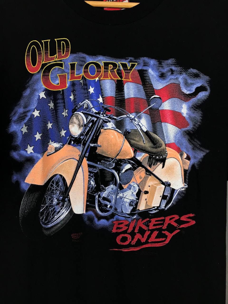 Band Tees × Vintage Old Glory Bikers Only 1996 vintage rock bikers tee Size US XL / EU 56 / 4 - 3 Thumbnail