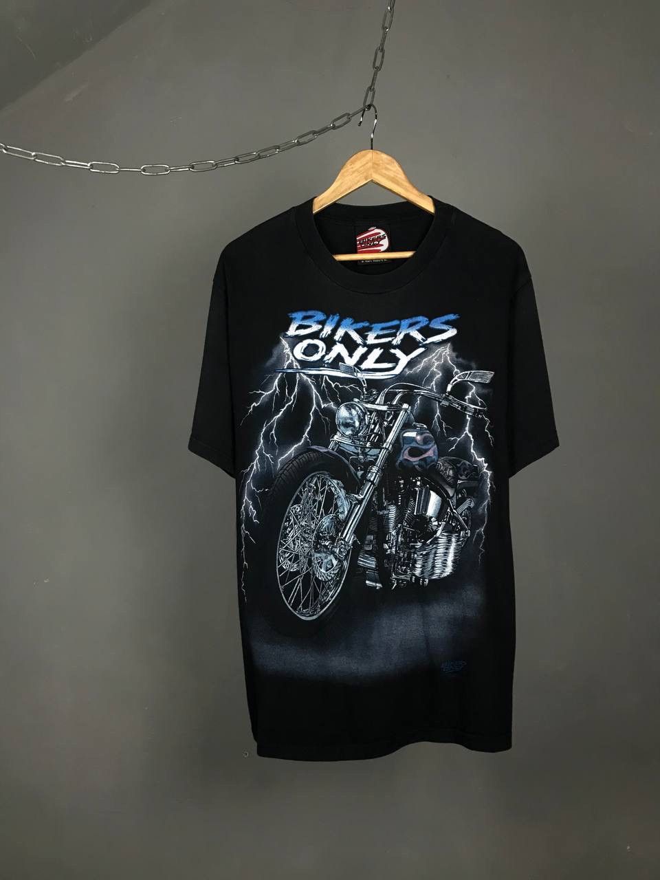 Band Tees Bikers Only 1990 vintage rock tee Size US XL / EU 56 / 4 - 1 Thumbnail