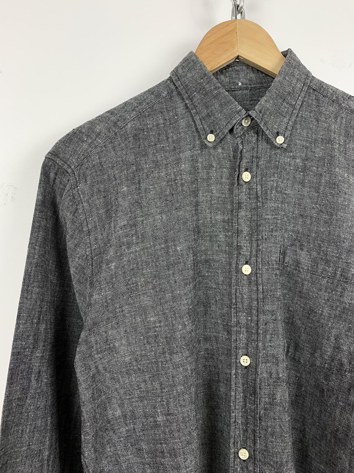 Our Legacy Our Legacy 1940’s Chambray Hemp Button Up Long Sleeve Shirt Size US S / EU 44-46 / 1 - 5 Thumbnail
