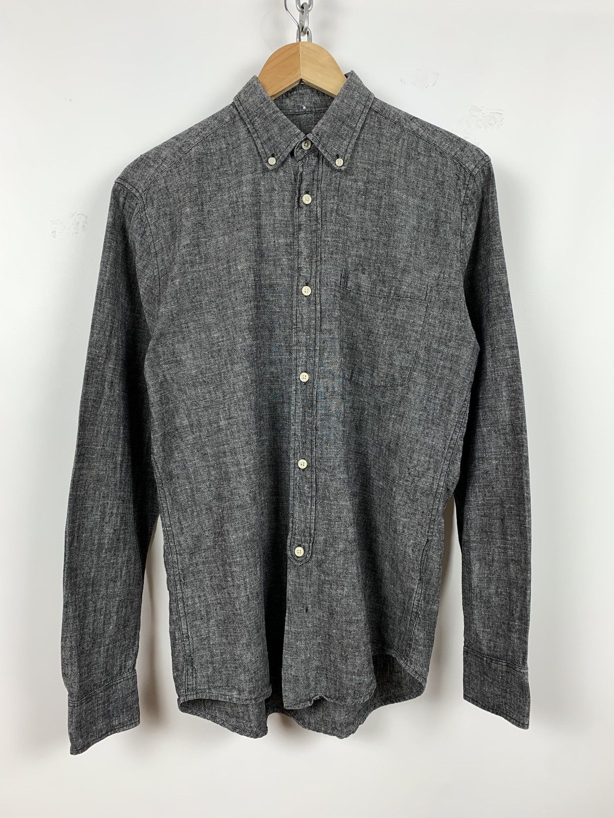 Our Legacy Our Legacy 1940’s Chambray Hemp Button Up Long Sleeve Shirt Size US S / EU 44-46 / 1 - 1 Thumbnail