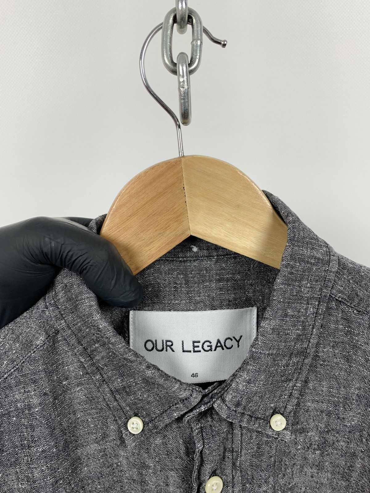 Our Legacy Our Legacy 1940’s Chambray Hemp Button Up Long Sleeve Shirt Size US S / EU 44-46 / 1 - 17 Thumbnail