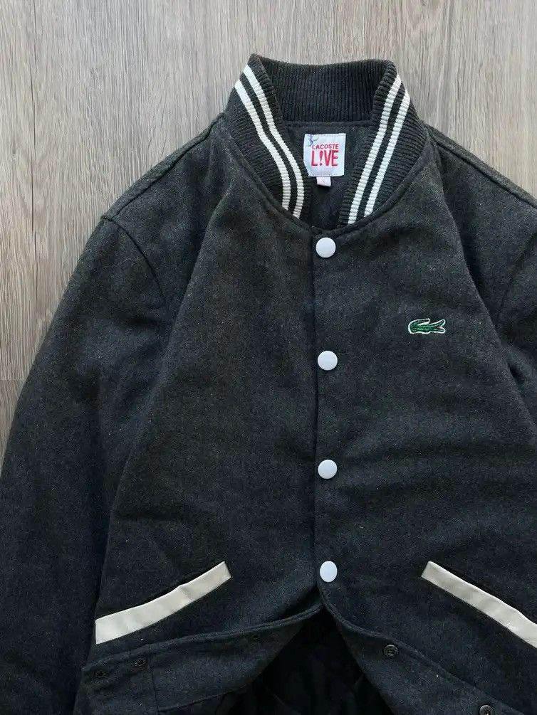 Vintage Lacoste Live Jacket Gray Y2k Big Logo