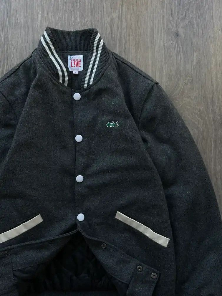 Vintage Lacoste Live Jacket Gray Y2k Big Logo