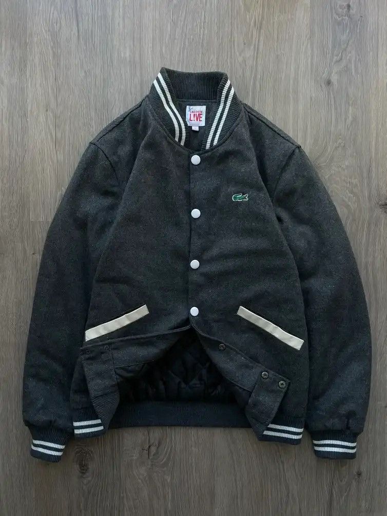 Vintage Lacoste Live Jacket Gray Y2k Big Logo