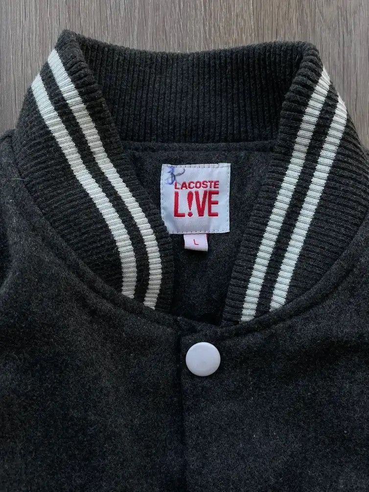 Vintage Lacoste Live Jacket Gray Y2k Big Logo