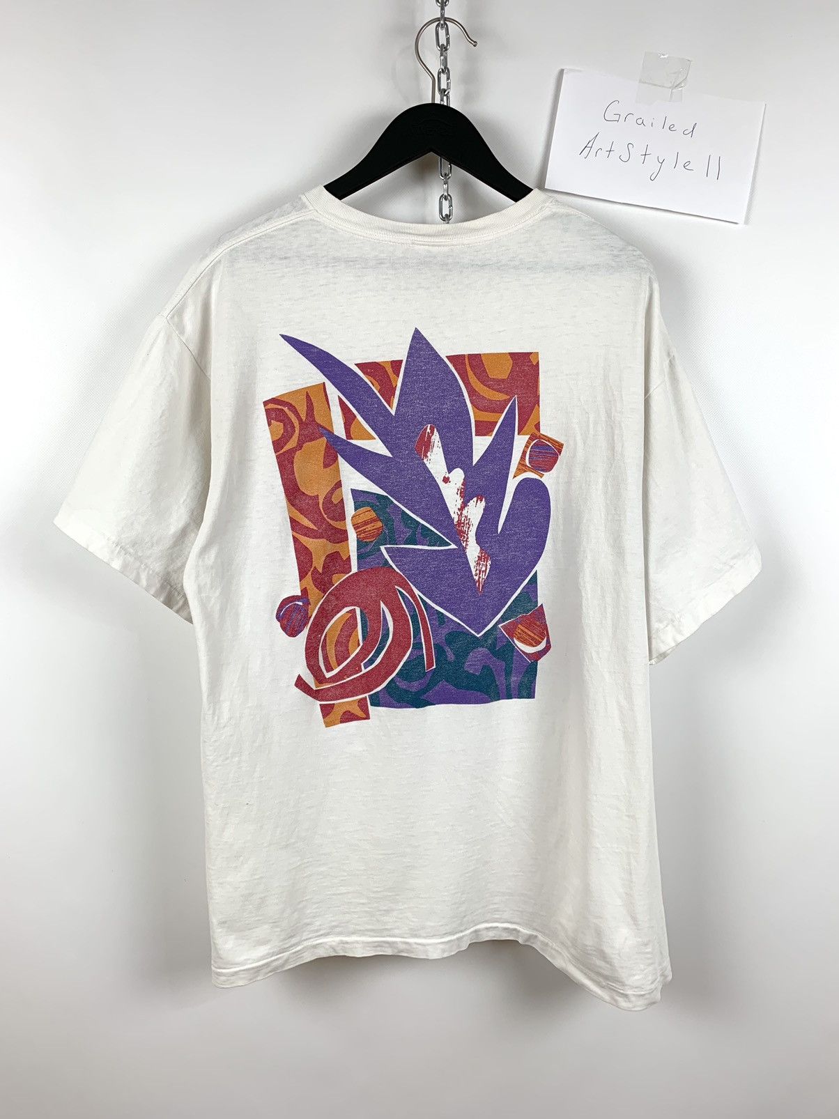 80s Vintage Nike Big Logo Graphic Print Made in USA T-Shirt