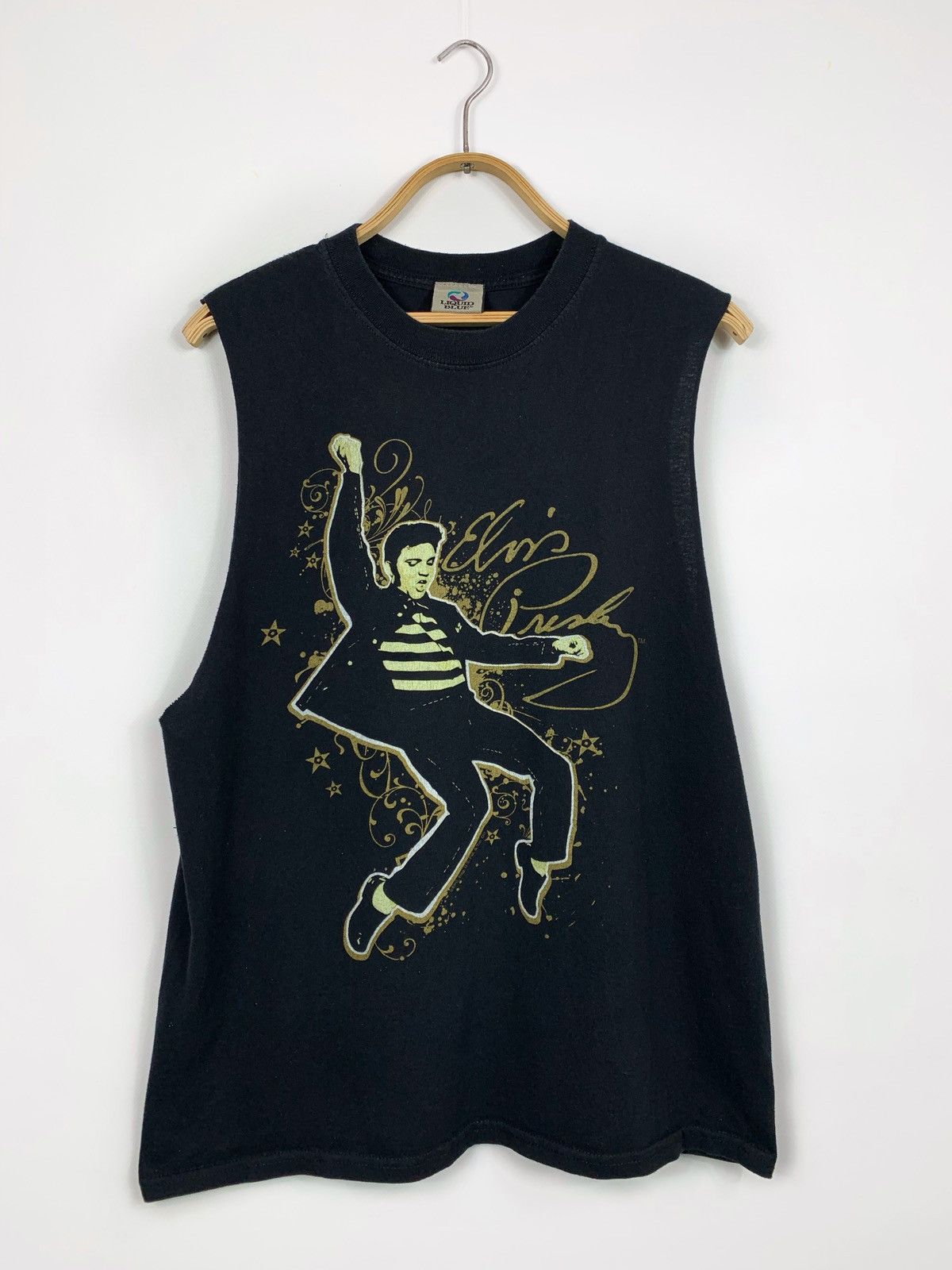 Band Tees × Liquid Blue × Vintage Elvis Presley Graceland Rock n Roll Blues Liquid Blue 90s Size US L / EU 52-54 / 3 - 1 Thumbnail