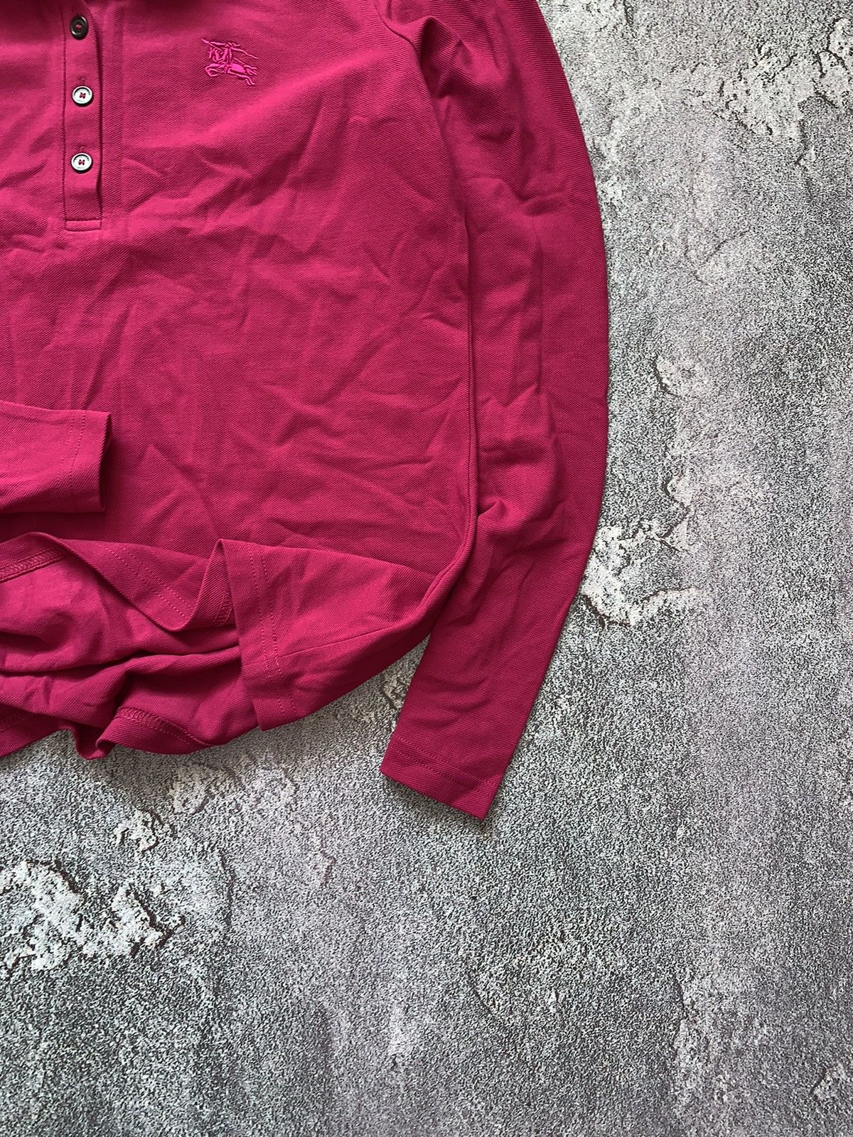 Burberry × Designer Burberry Brit M pink long sleeve button up sweatshirt polo Size M / US 6-8 / IT 42-44 - 4 Thumbnail