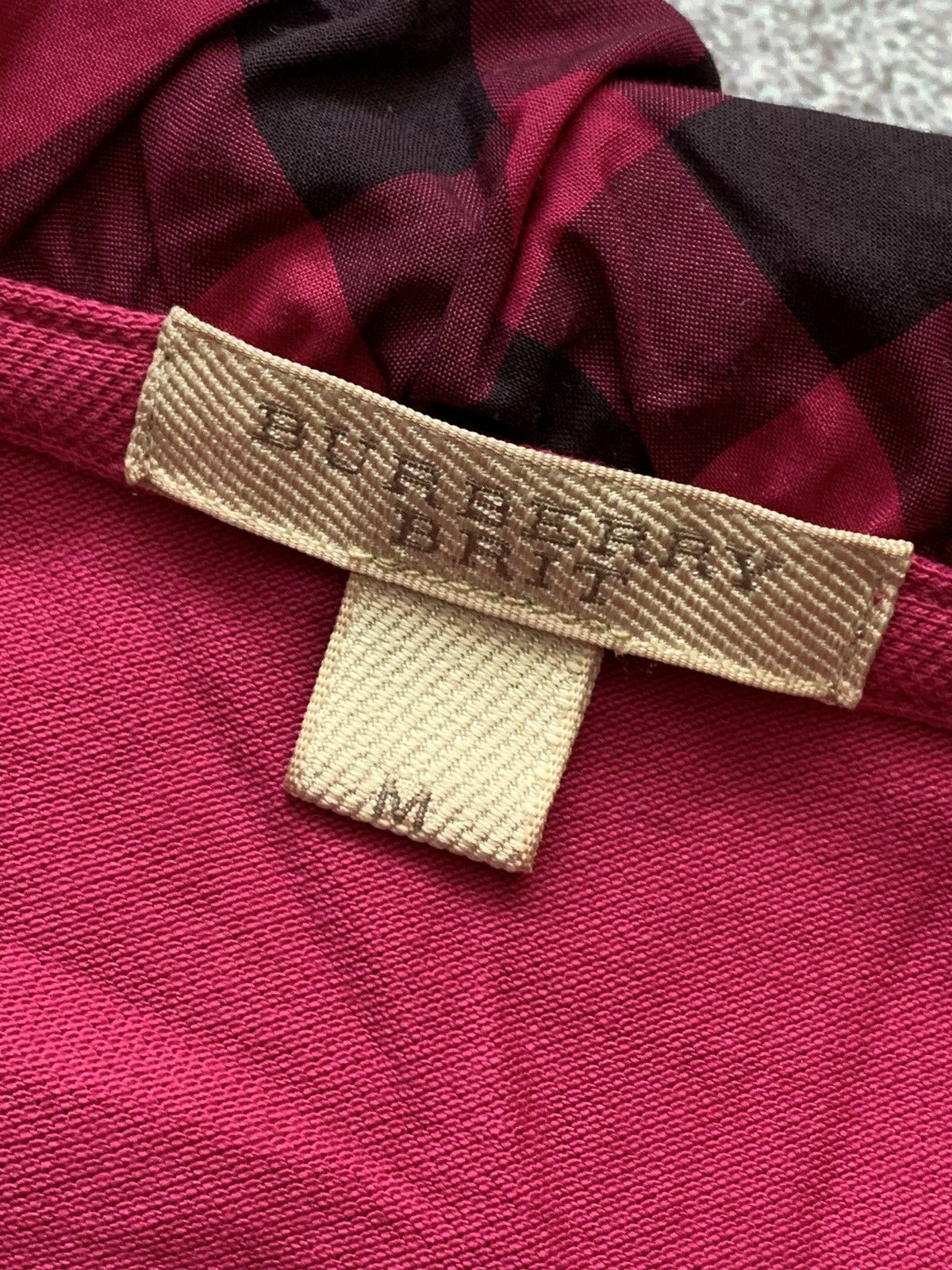 Burberry × Designer Burberry Brit M pink long sleeve button up sweatshirt polo Size M / US 6-8 / IT 42-44 - 8 Thumbnail