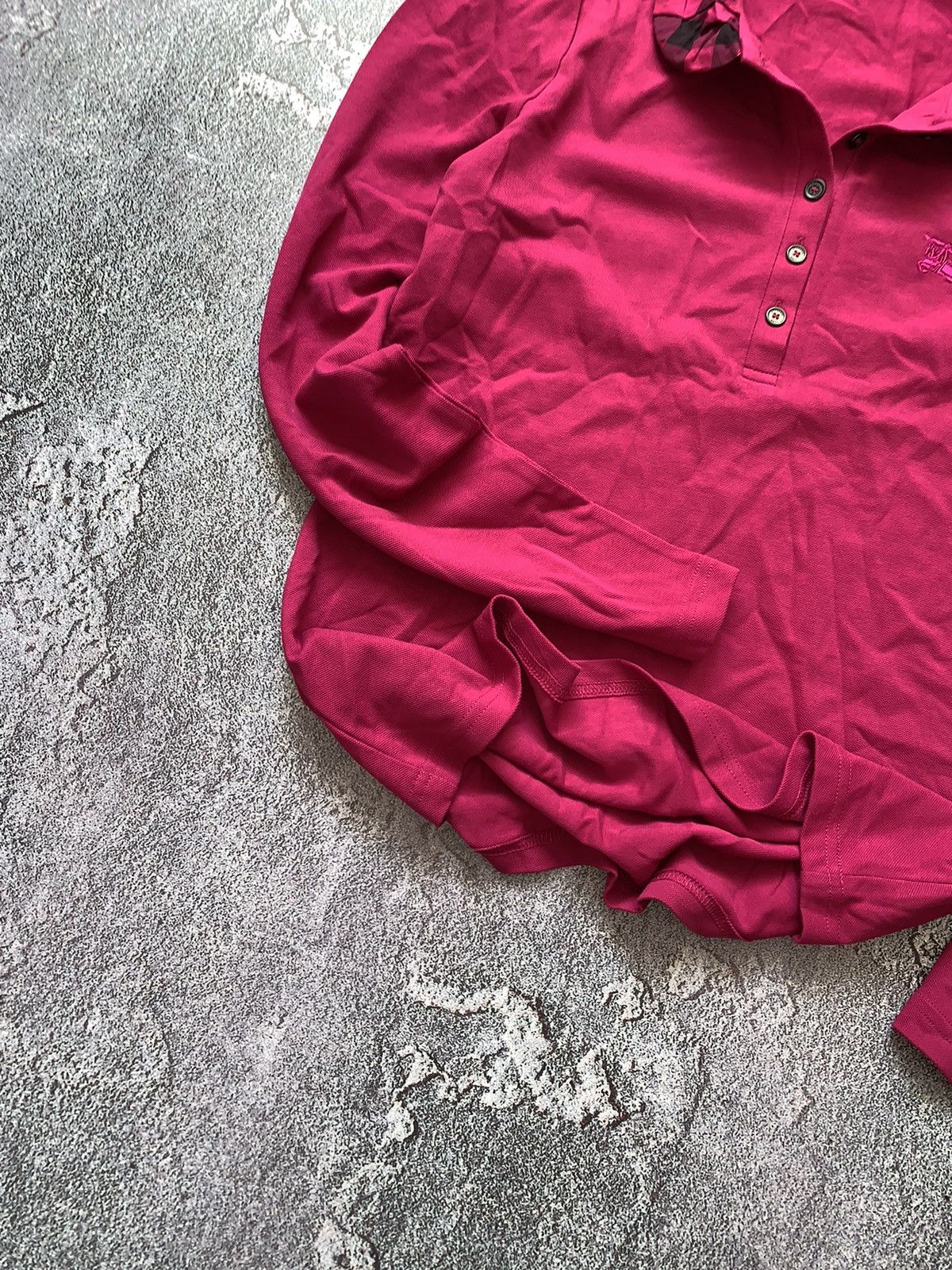 Burberry × Designer Burberry Brit M pink long sleeve button up sweatshirt polo Size M / US 6-8 / IT 42-44 - 3 Thumbnail
