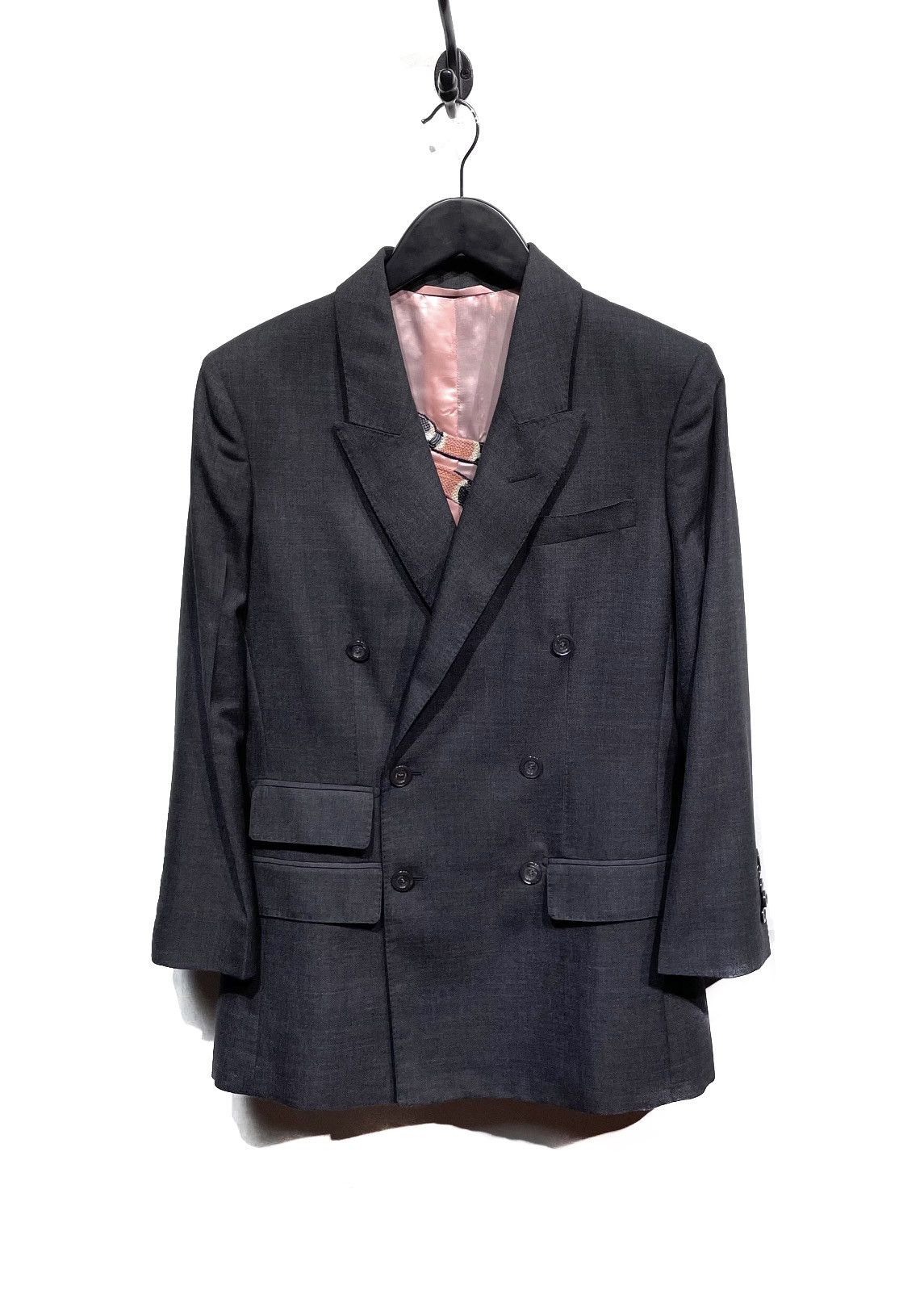 Gucci Gucci Grey Double Breasted Long Boyfriend Blazer Size S / US 4 / IT 40 - 1 Thumbnail