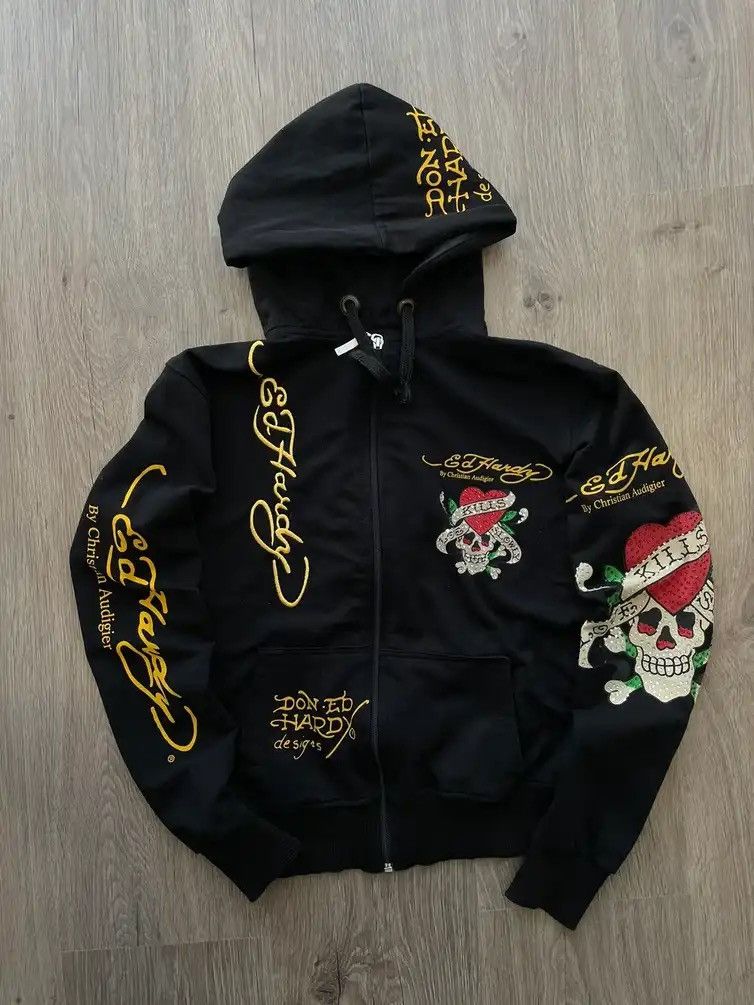 Vintage Ed Hardy Christian Audigier Hoodie Y2K
