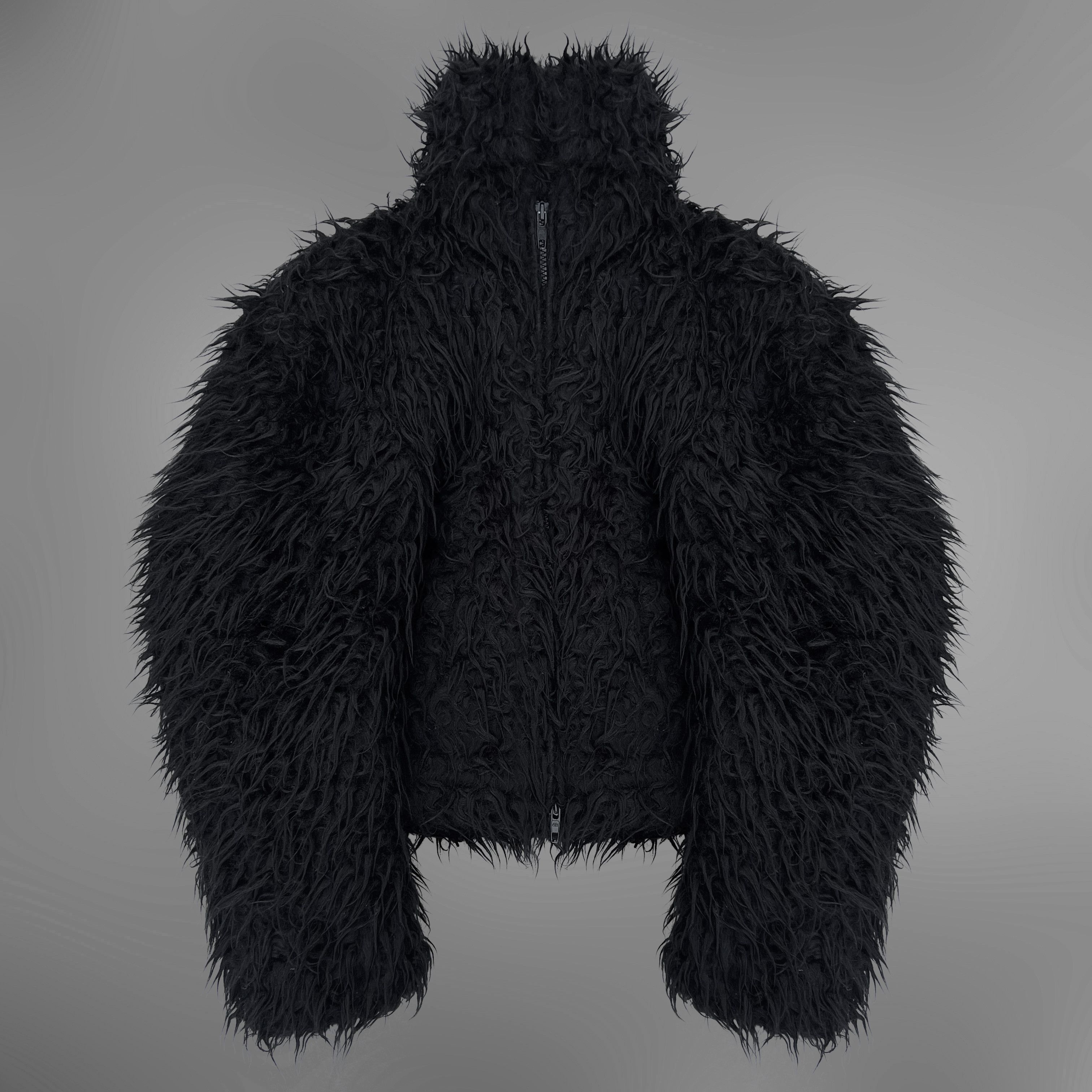 Balenciaga Balenciaga Cropped Faux Fur Jacket | Grailed