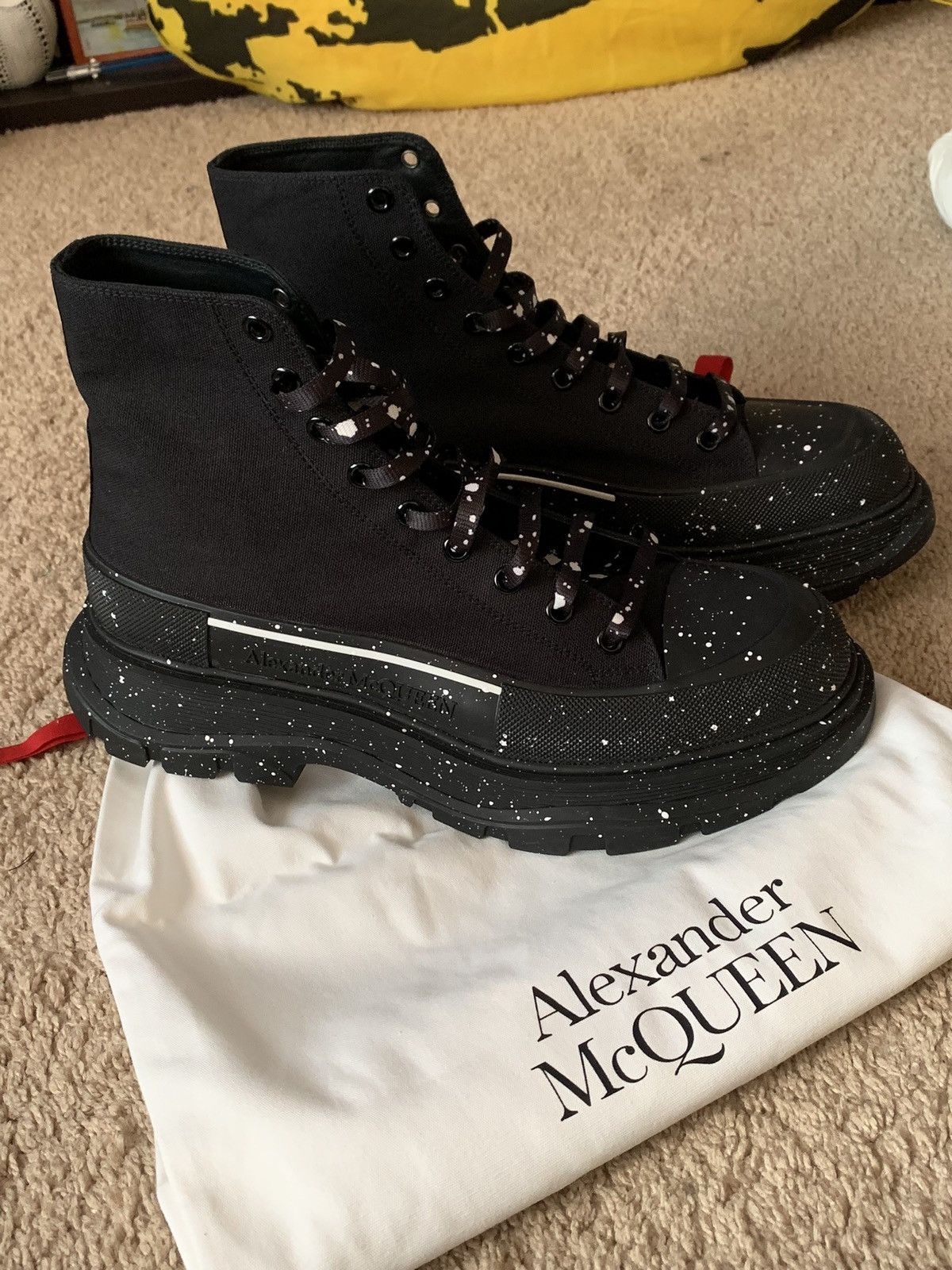 alexander mcqueen black platform sneakers