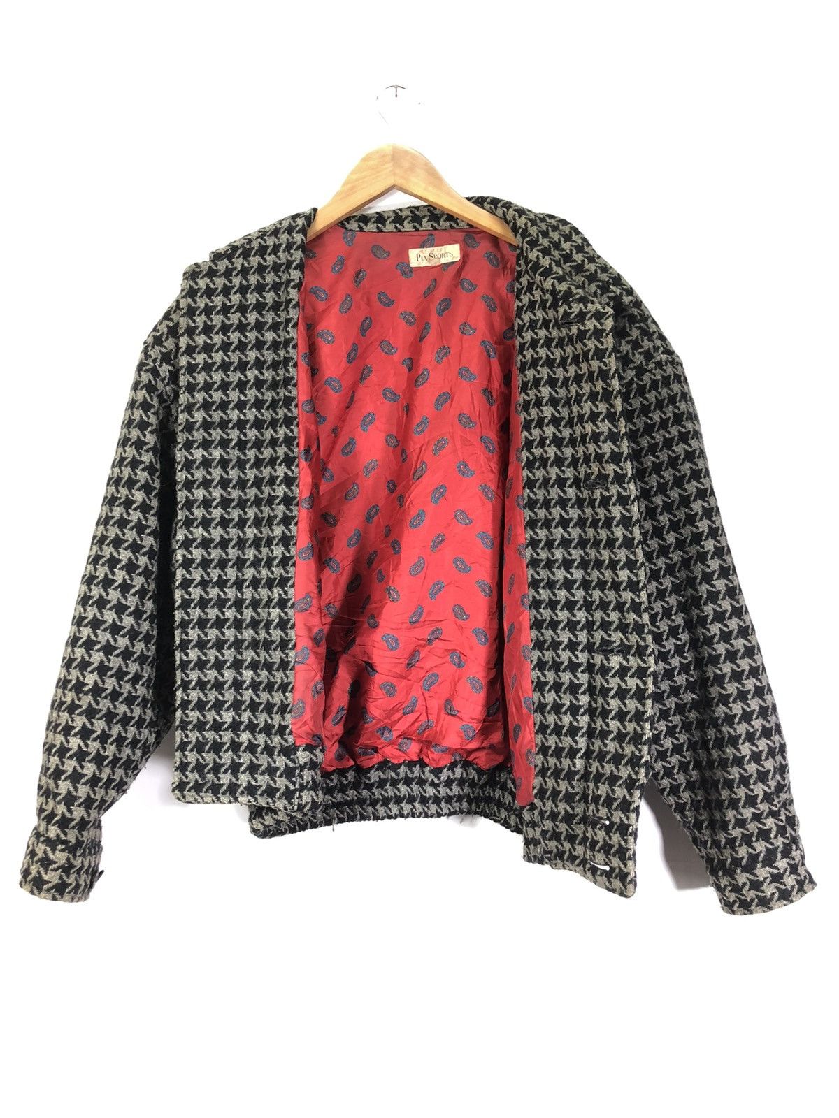 Japanese Brand VINTAGE PIA SPORTS HOUNDSTOOTH RIDER JACKET Size US M / EU 48-50 / 2 - 2 Thumbnail