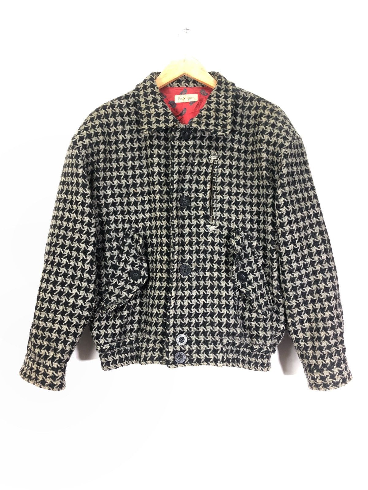 Japanese Brand VINTAGE PIA SPORTS HOUNDSTOOTH RIDER JACKET Size US M / EU 48-50 / 2 - 1 Thumbnail