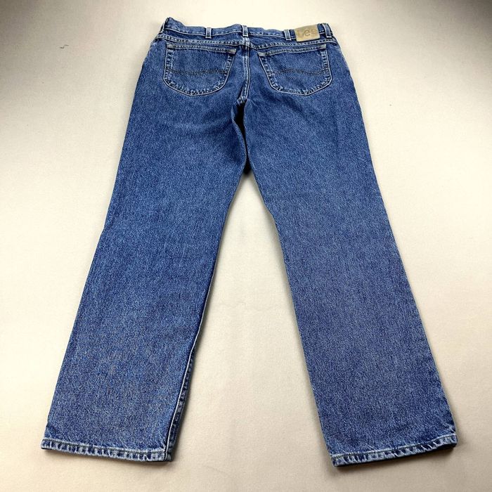 Vintage Vintage Lee Jeans Mens 38x32 Blue Denim Straight Stone Wash ...