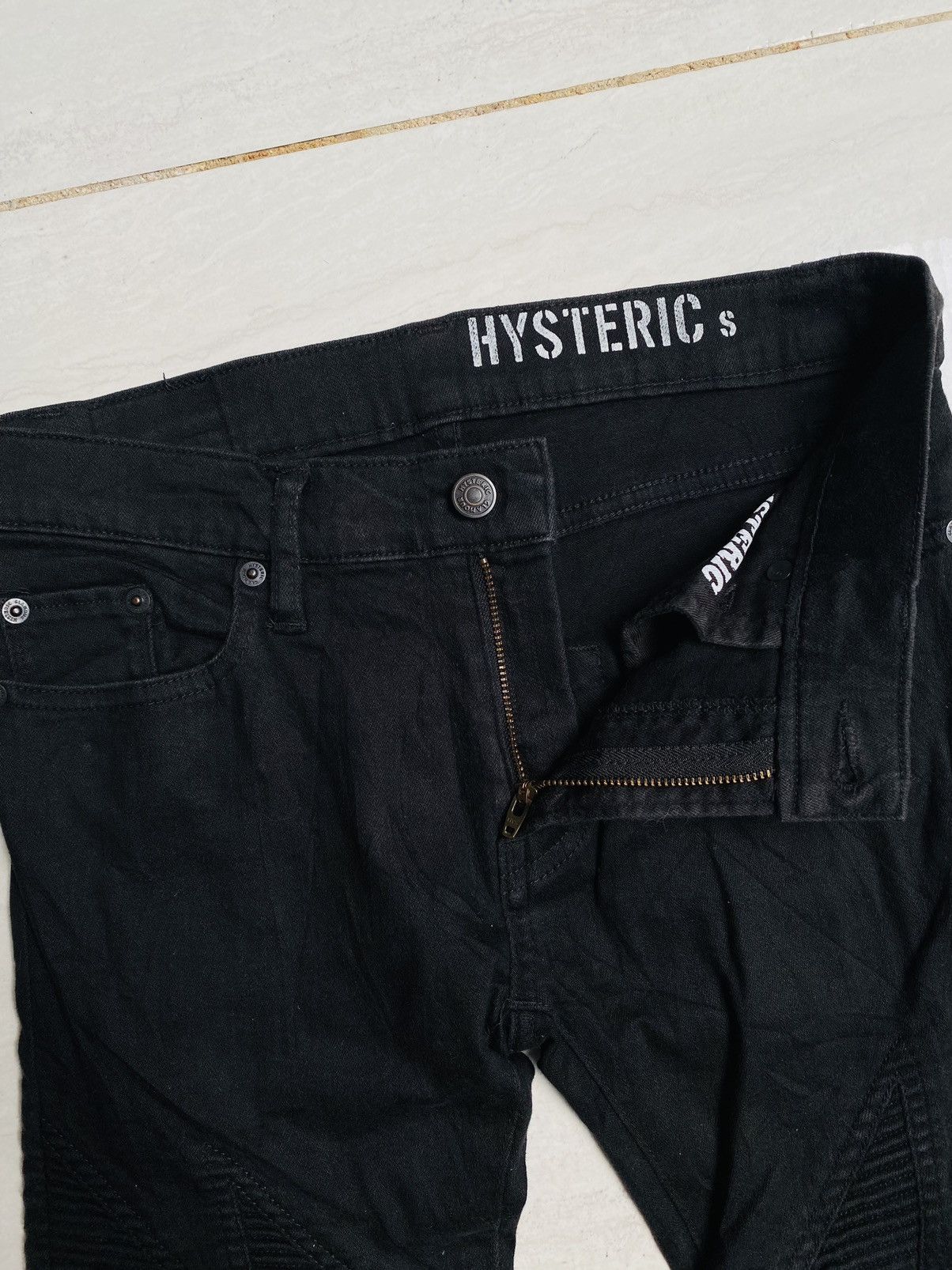 Hysteric Glamour Hysteric Glamour Black Denim Biker Jeans Size 29" - 4 Thumbnail