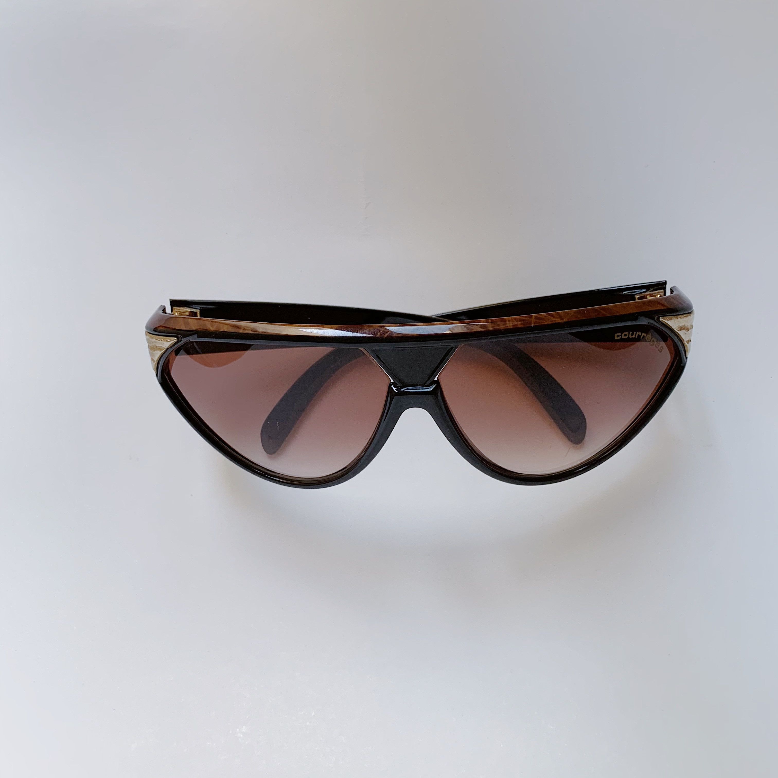 Andre Courreges Courreges Paris Vintage Cat Eye Flat Top Sunglasses 80s NOS Size ONE SIZE - 3 Thumbnail