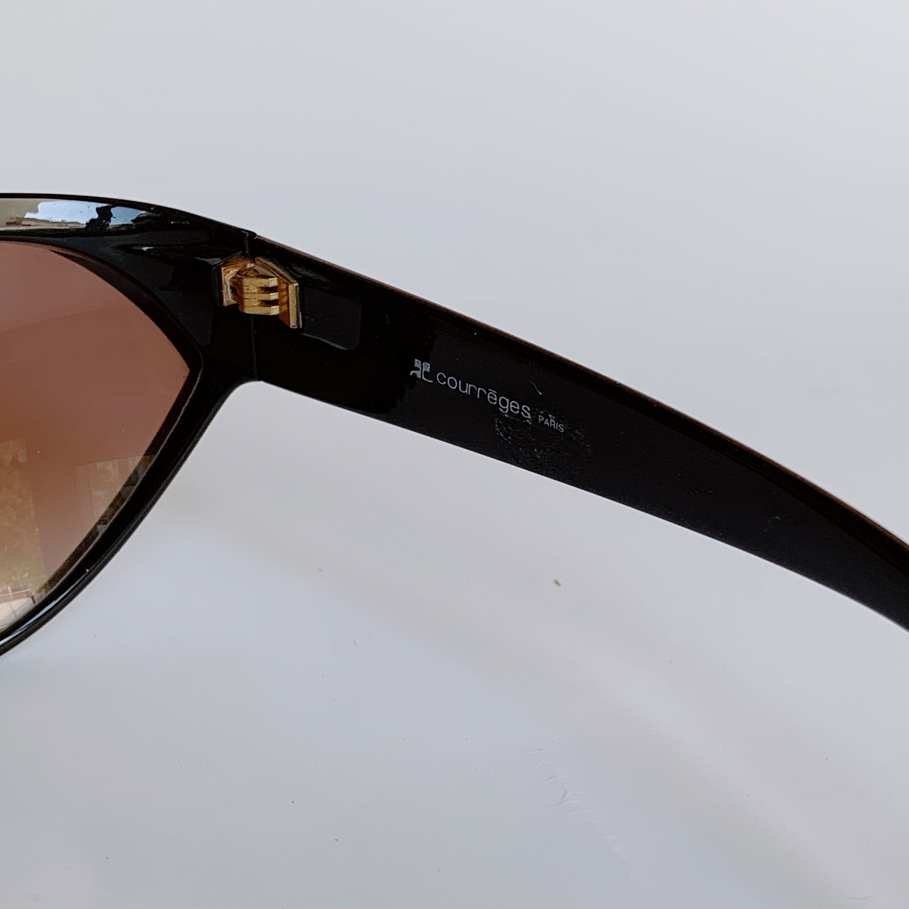 Andre Courreges Courreges Paris Vintage Cat Eye Flat Top Sunglasses 80s NOS Size ONE SIZE - 5 Thumbnail