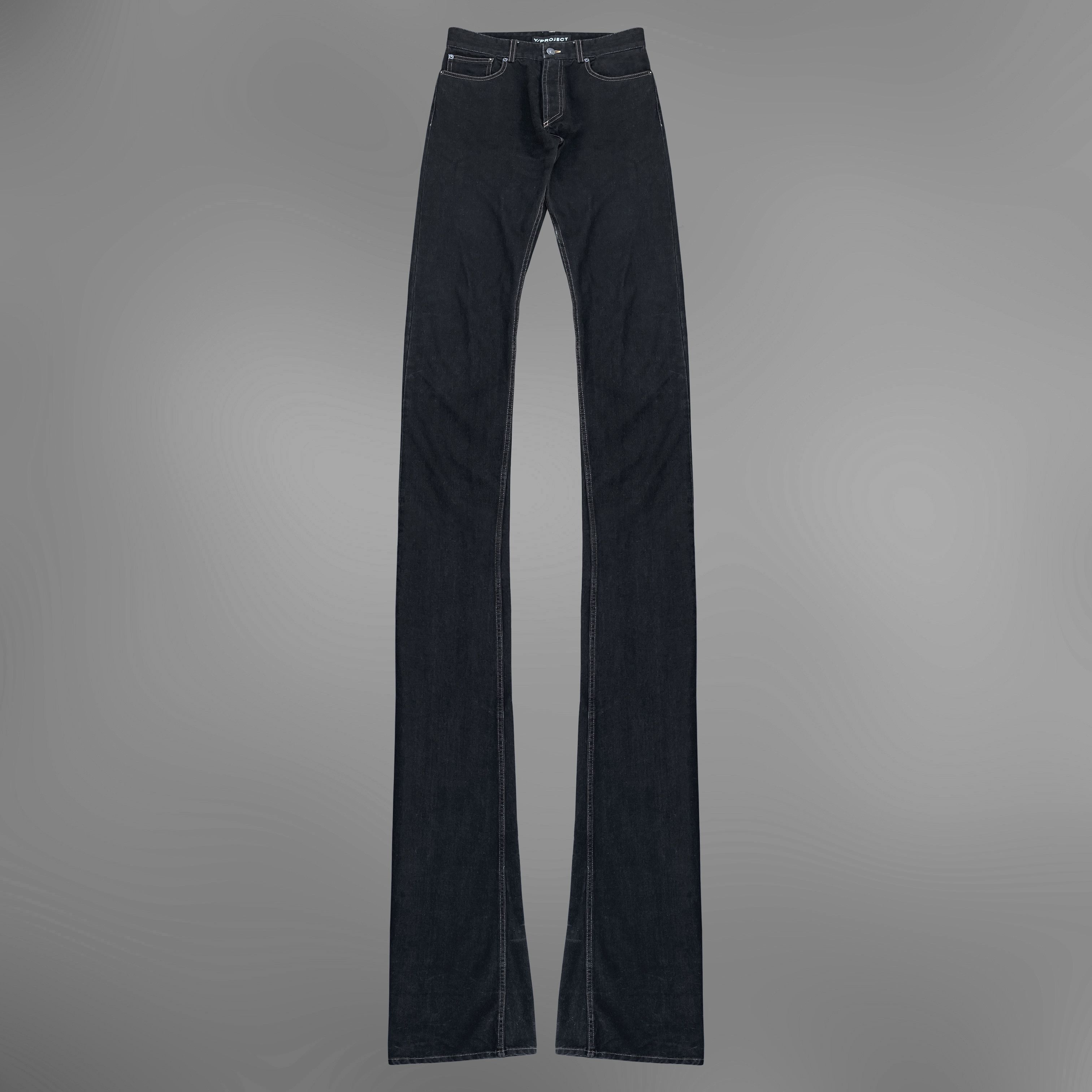 Y/Project Y/Project Extended 7 Feet Black Denim Size US 28 / EU 44 - 1 Thumbnail