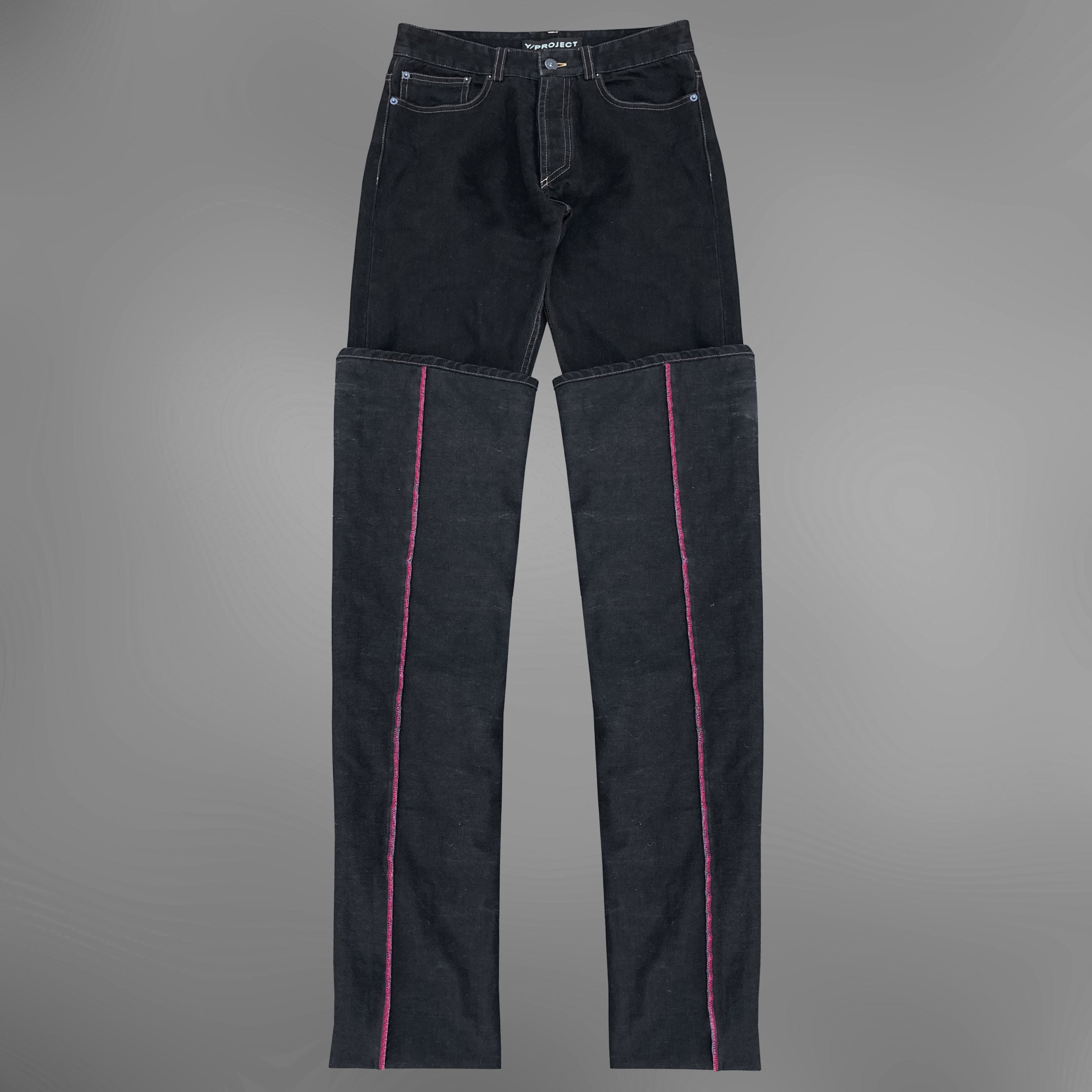 Y/Project Y/Project Extended 7 Feet Black Denim Size US 28 / EU 44 - 5 Thumbnail