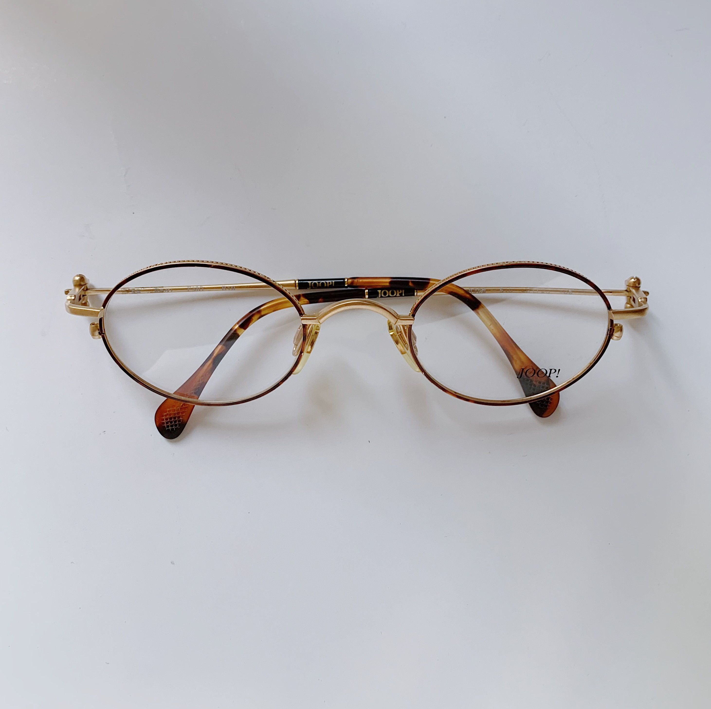 Joop! JOOP! Vintage Panto Round Glasses Gold Tortoise 90s NOS Size ONE SIZE - 3 Thumbnail