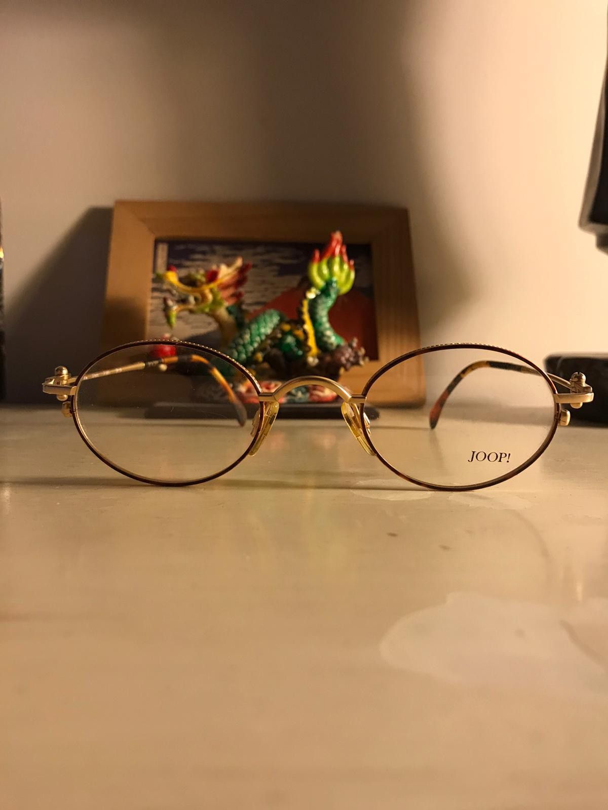Joop! JOOP! Vintage Panto Round Glasses Gold Tortoise 90s NOS Size ONE SIZE - 8 Thumbnail