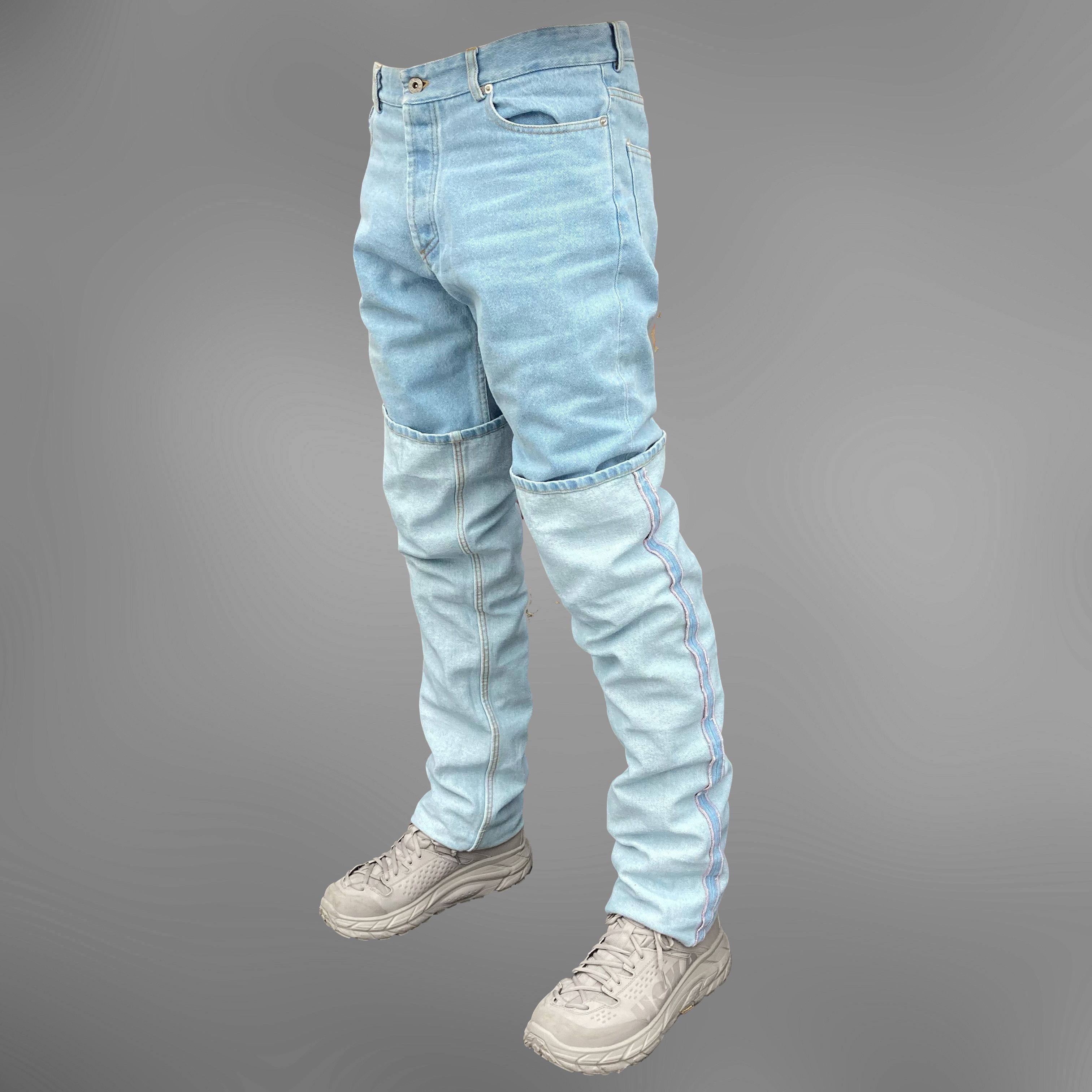 Y/Project Y/Project Extended 7 Feet Light Wash Denim Size US 28 / EU 44 - 7 Thumbnail
