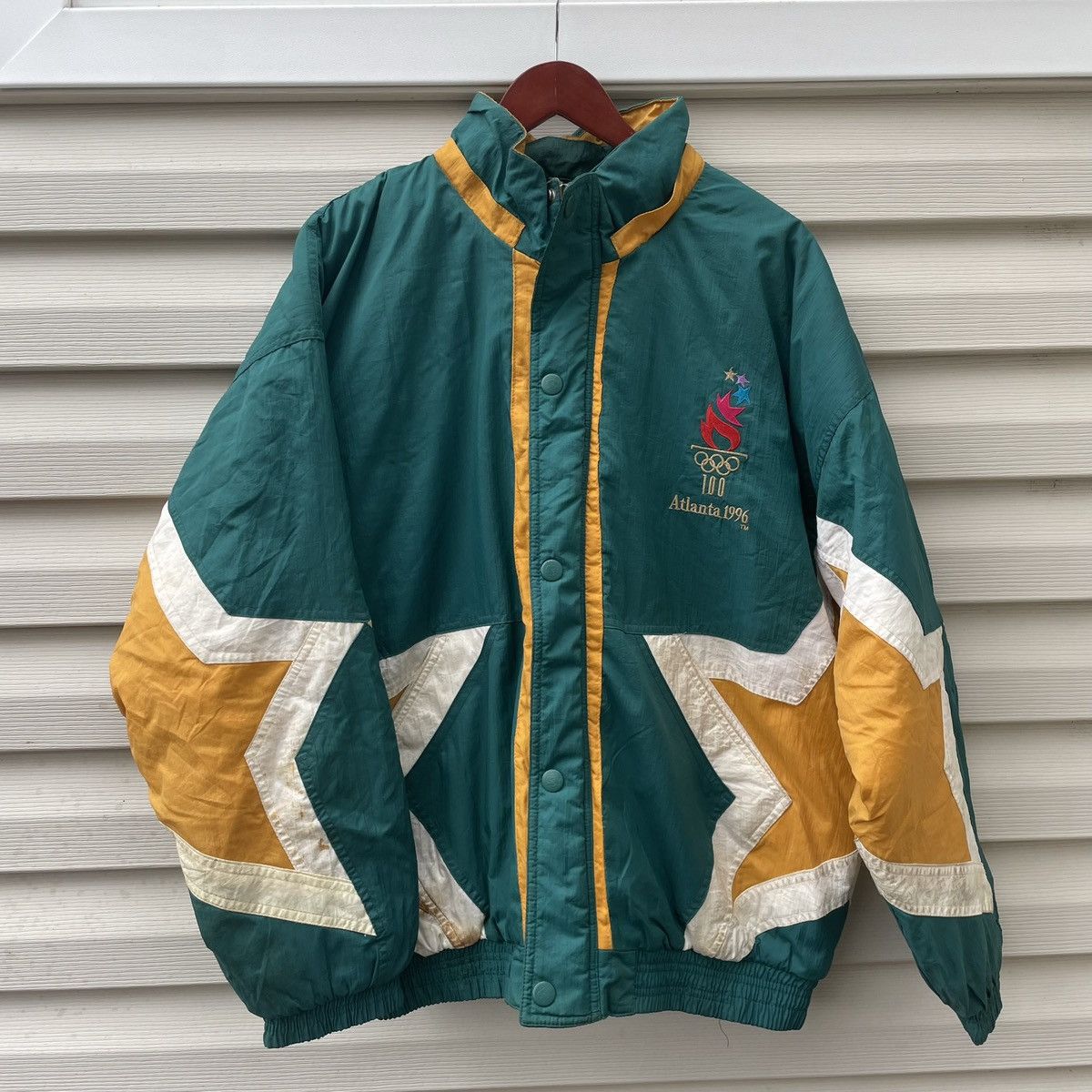 Veste De Départ Vintage Atlanta 1996 Jeux Olympiques USA - Taille L - Marque Starter