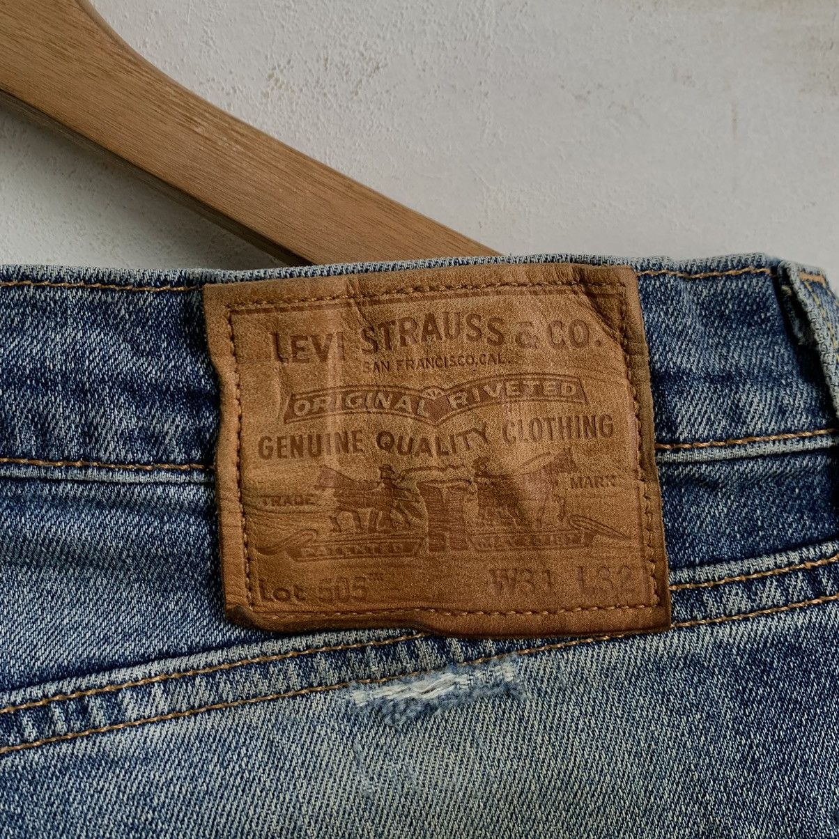 Levi's Vintage Levis 505 Big E Jeans Leather Pie Denim Size US 32 / EU 48 - 8 Thumbnail