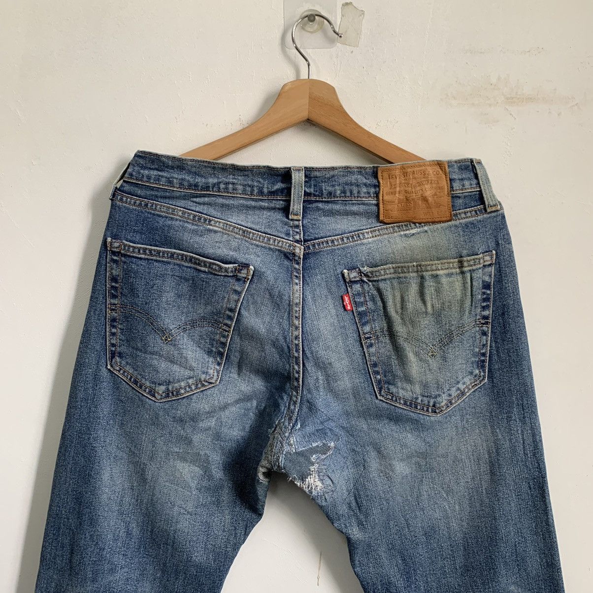 Levi's Vintage Levis 505 Big E Jeans Leather Pie Denim Size US 32 / EU 48 - 5 Thumbnail
