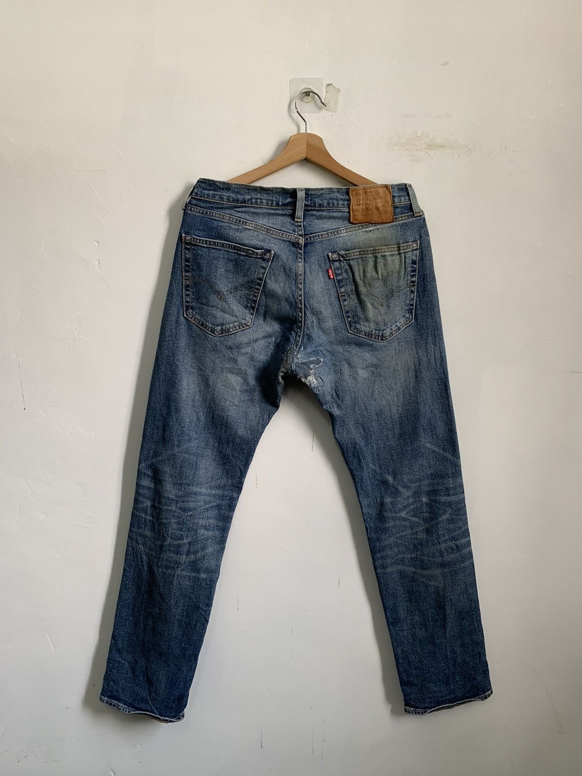 Levi's Vintage Levis 505 Big E Jeans Leather Pie Denim Size US 32 / EU 48 - 2 Thumbnail
