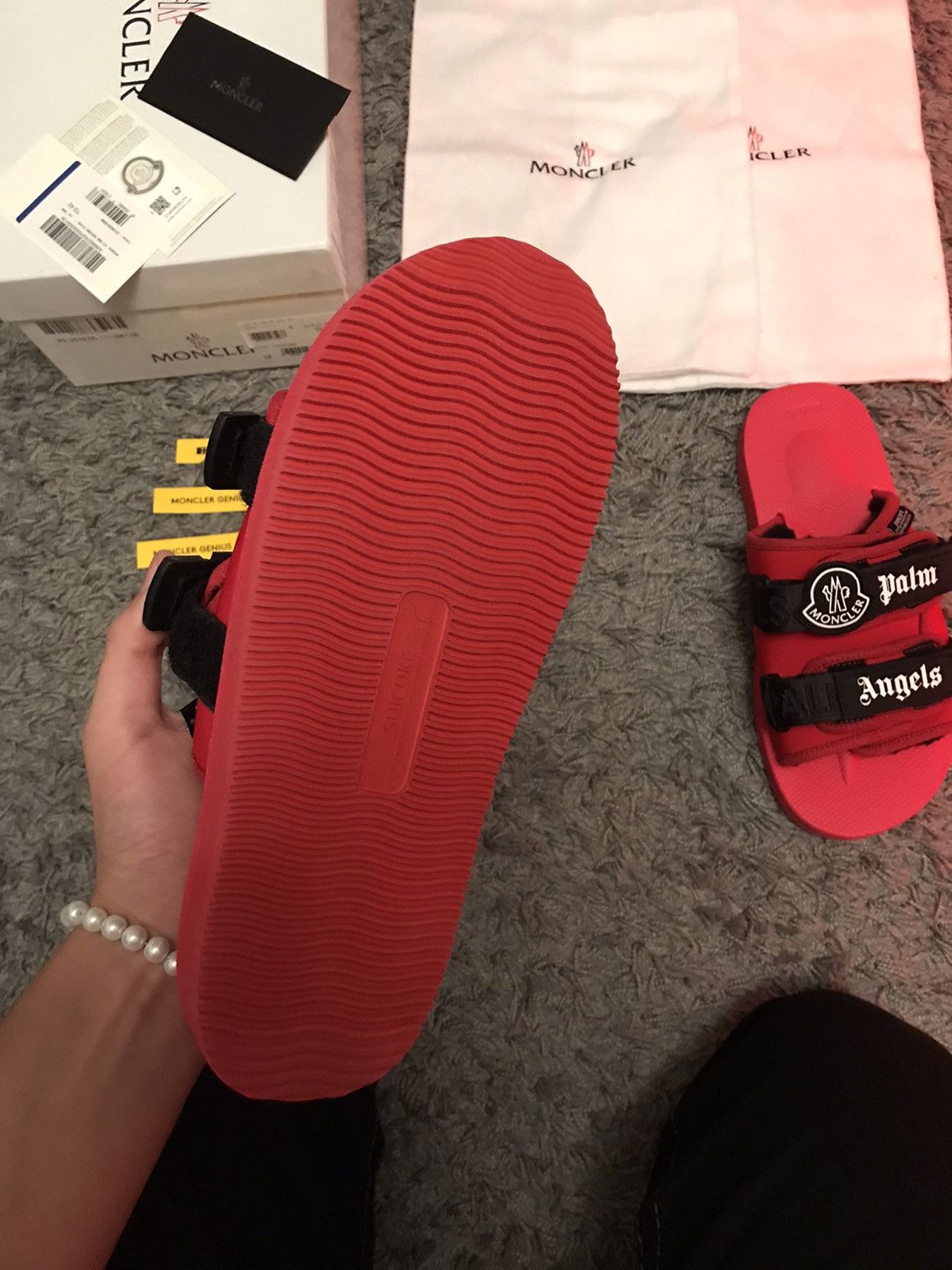 Moncler x Palm Angels x Suicoke Slides