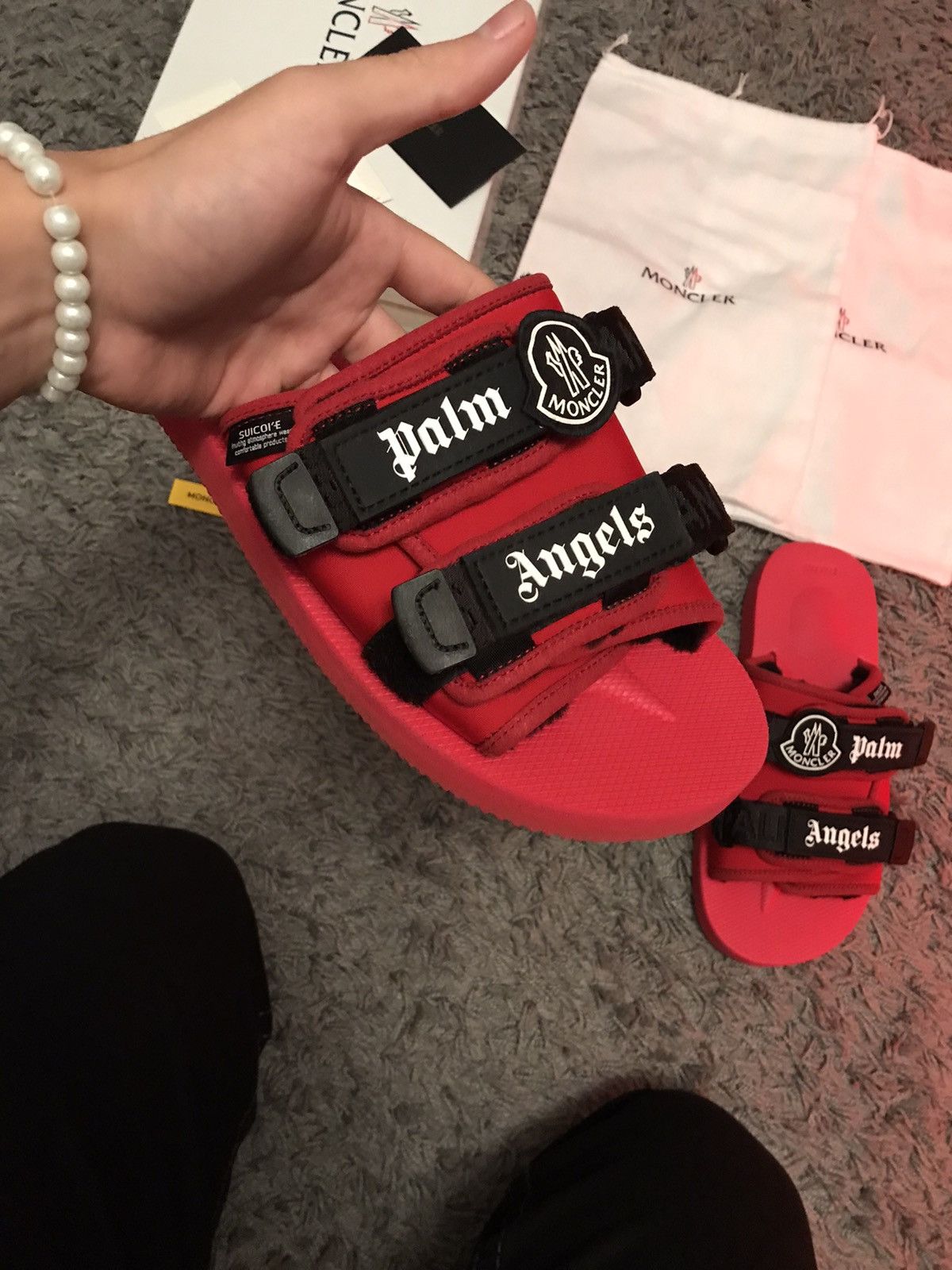 Moncler x Palm Angels x Suicoke Slides