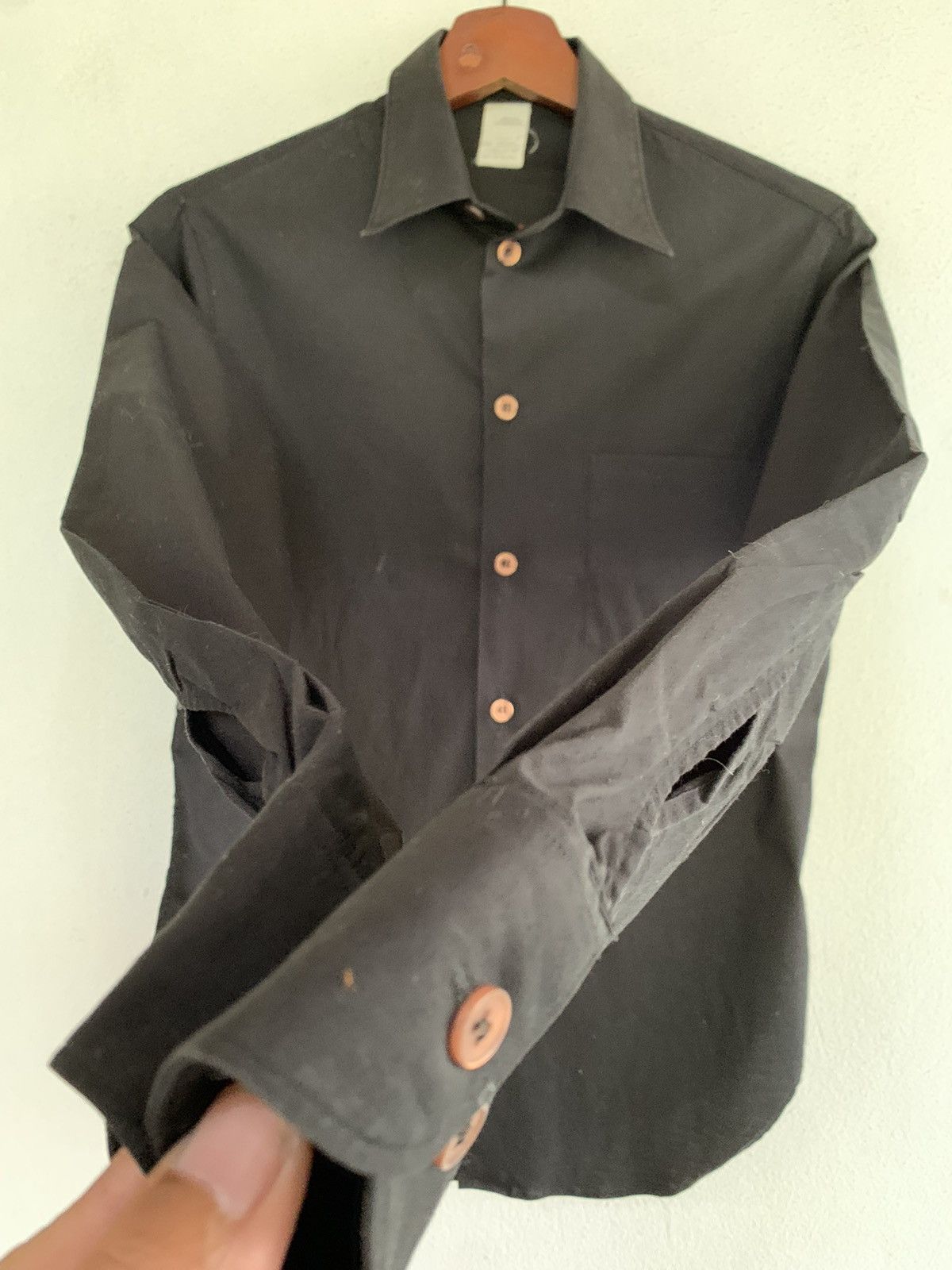 Designer × Helmut Lang Helmut Lang Long sleeve Button Up shirt Size S / US 4 / IT 40 - 4 Thumbnail